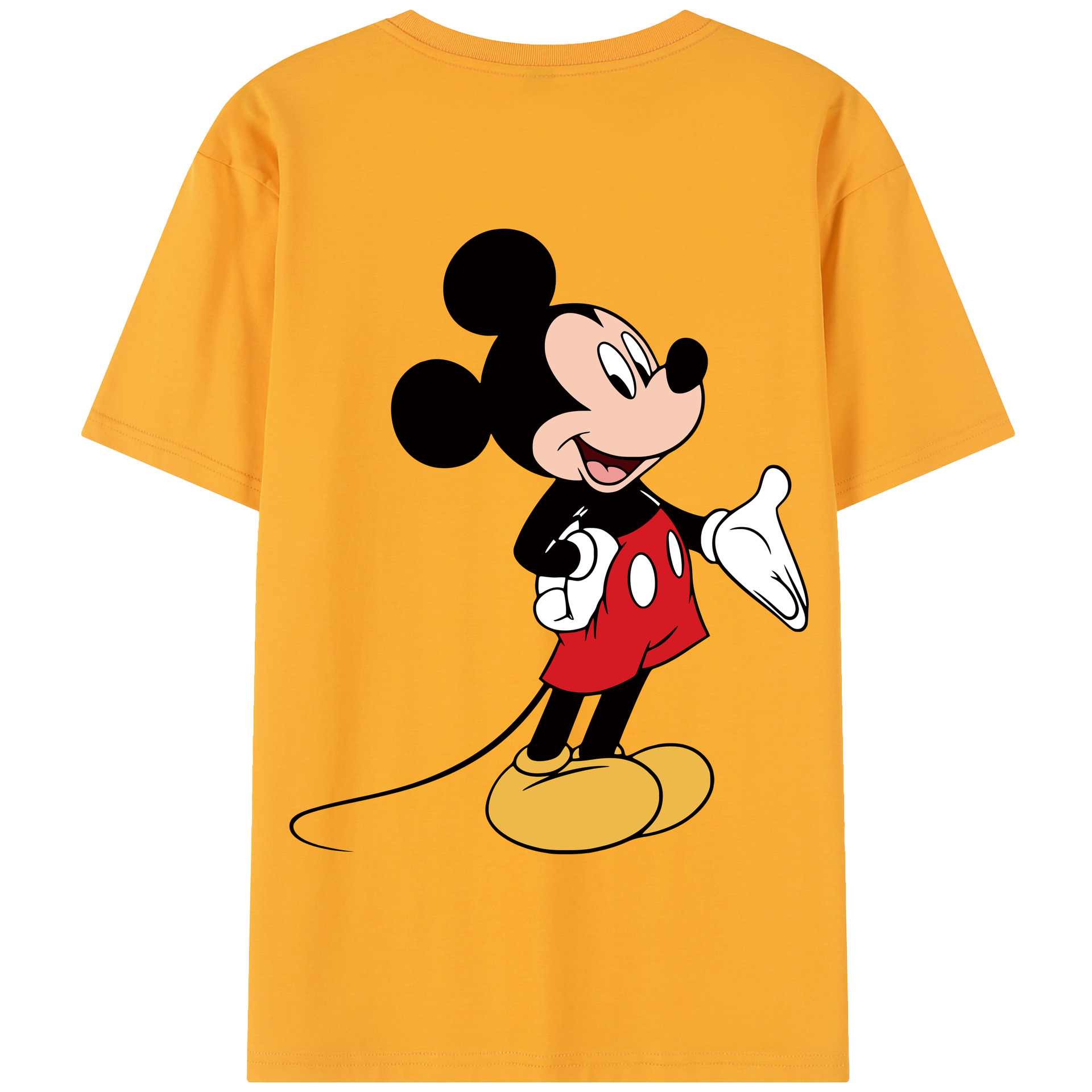 （画像用） ミッキーマウス Mickey Mouse 綿100％半袖Tシャツ（背面プリント）