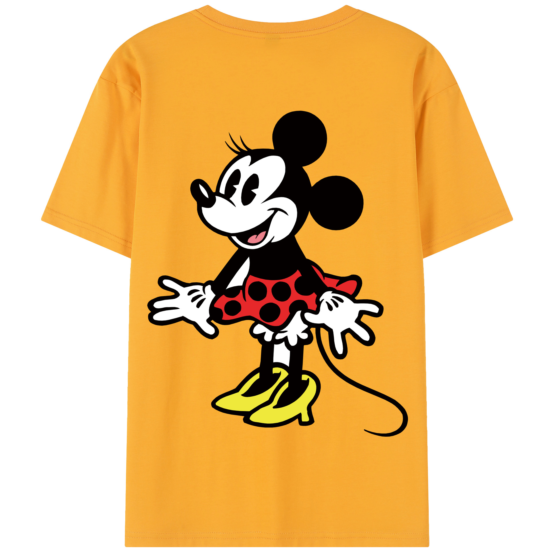 （画像用） ミッキーマウス Mickey Mouse 綿100％半袖Tシャツ（背面プリント）