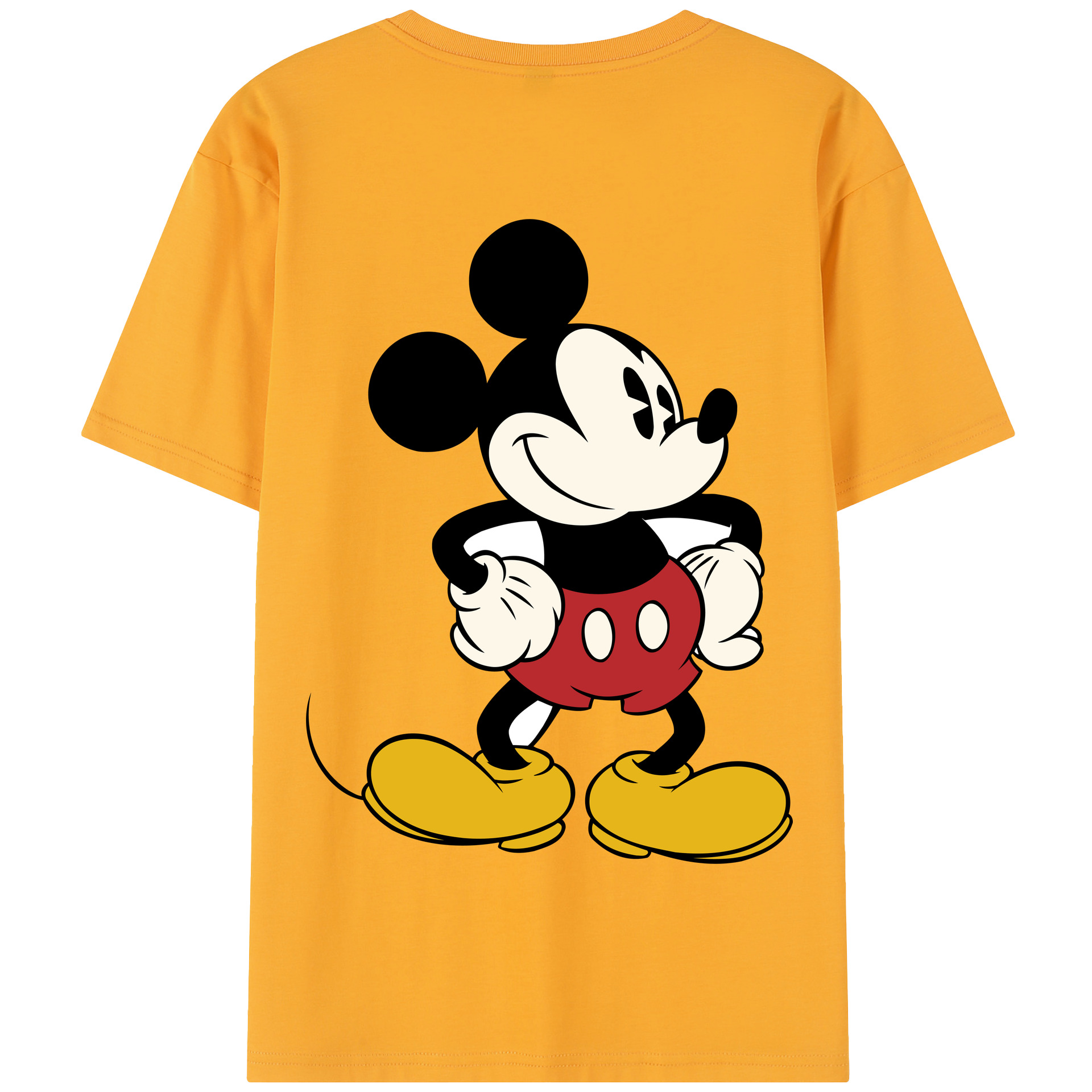 （画像用） ミッキーマウス Mickey Mouse 綿100％半袖Tシャツ（背面プリント）