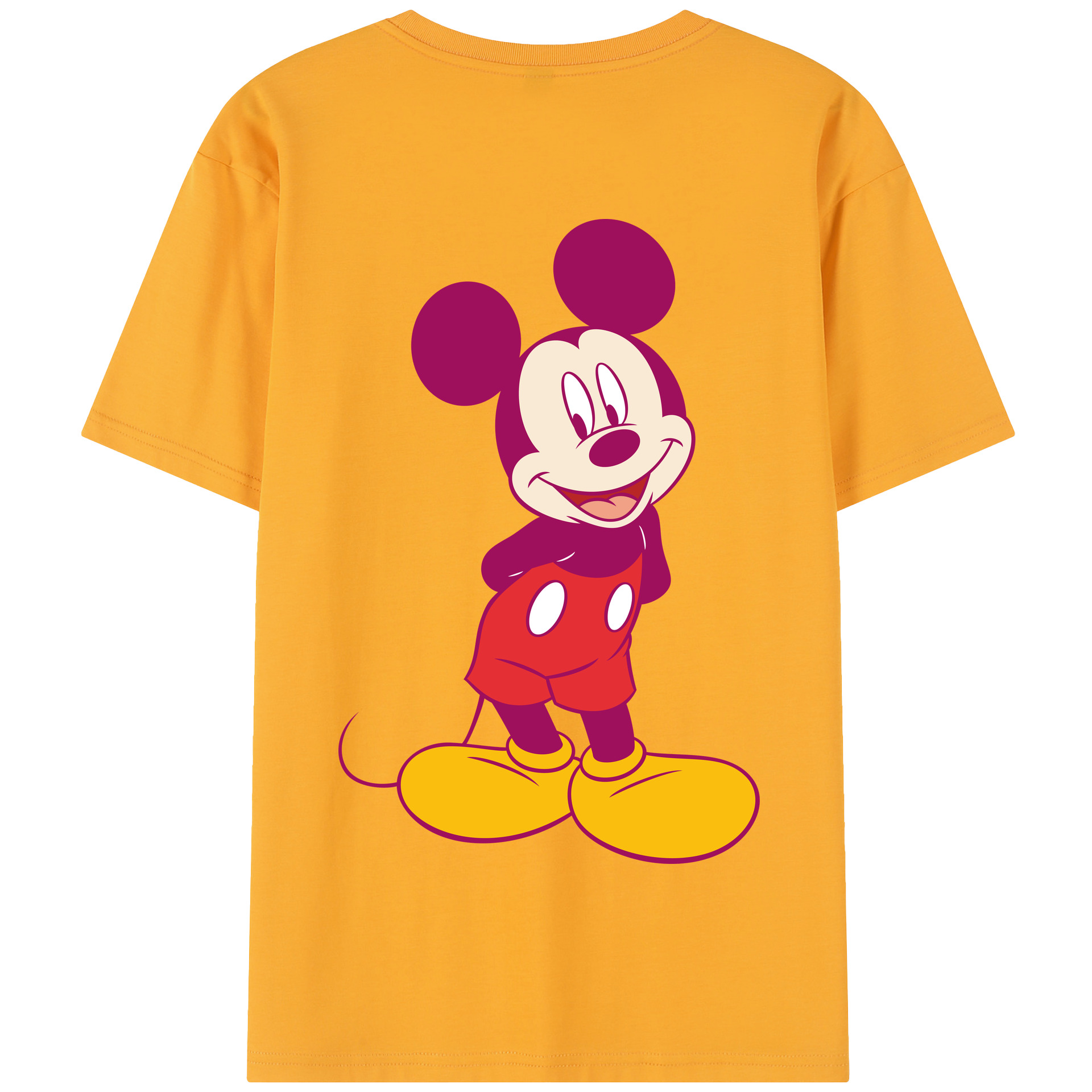 （画像用） ミッキーマウス Mickey Mouse 綿100％半袖Tシャツ（背面プリント）