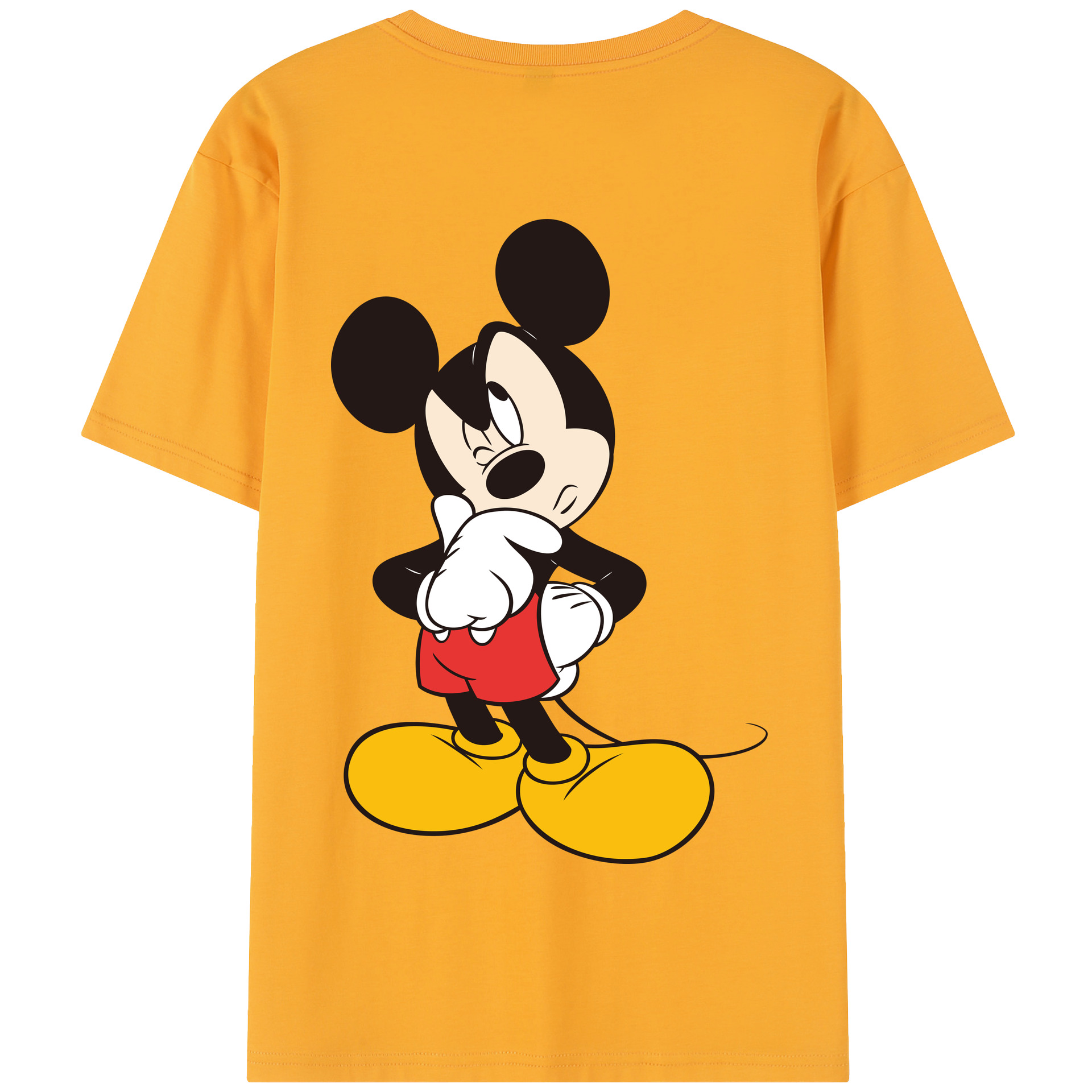 （画像用） ミッキーマウス Mickey Mouse 綿100％半袖Tシャツ（背面プリント）