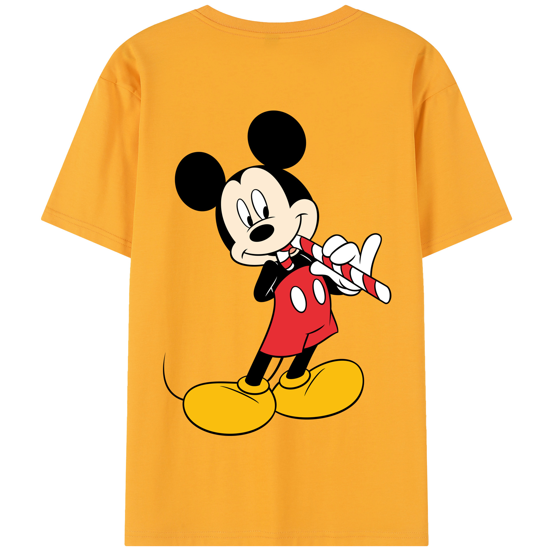 （画像用） ミッキーマウス Mickey Mouse 綿100％半袖Tシャツ（背面プリント）