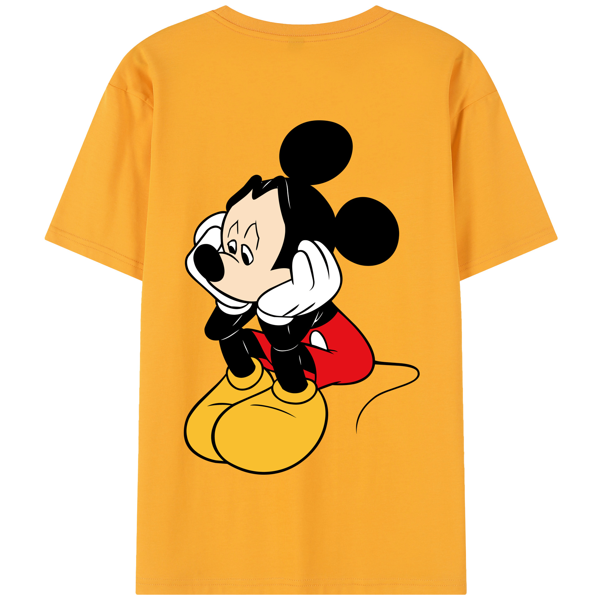 （画像用） ミッキーマウス Mickey Mouse 綿100％半袖Tシャツ（背面プリント）