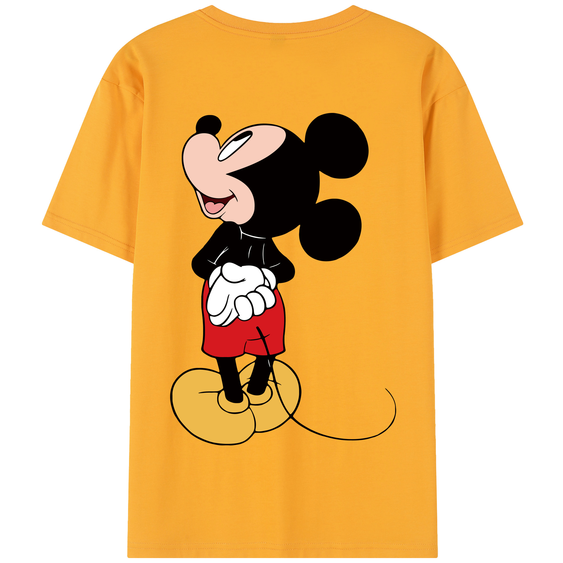 （画像用） ミッキーマウス Mickey Mouse 綿100％半袖Tシャツ（背面プリント）