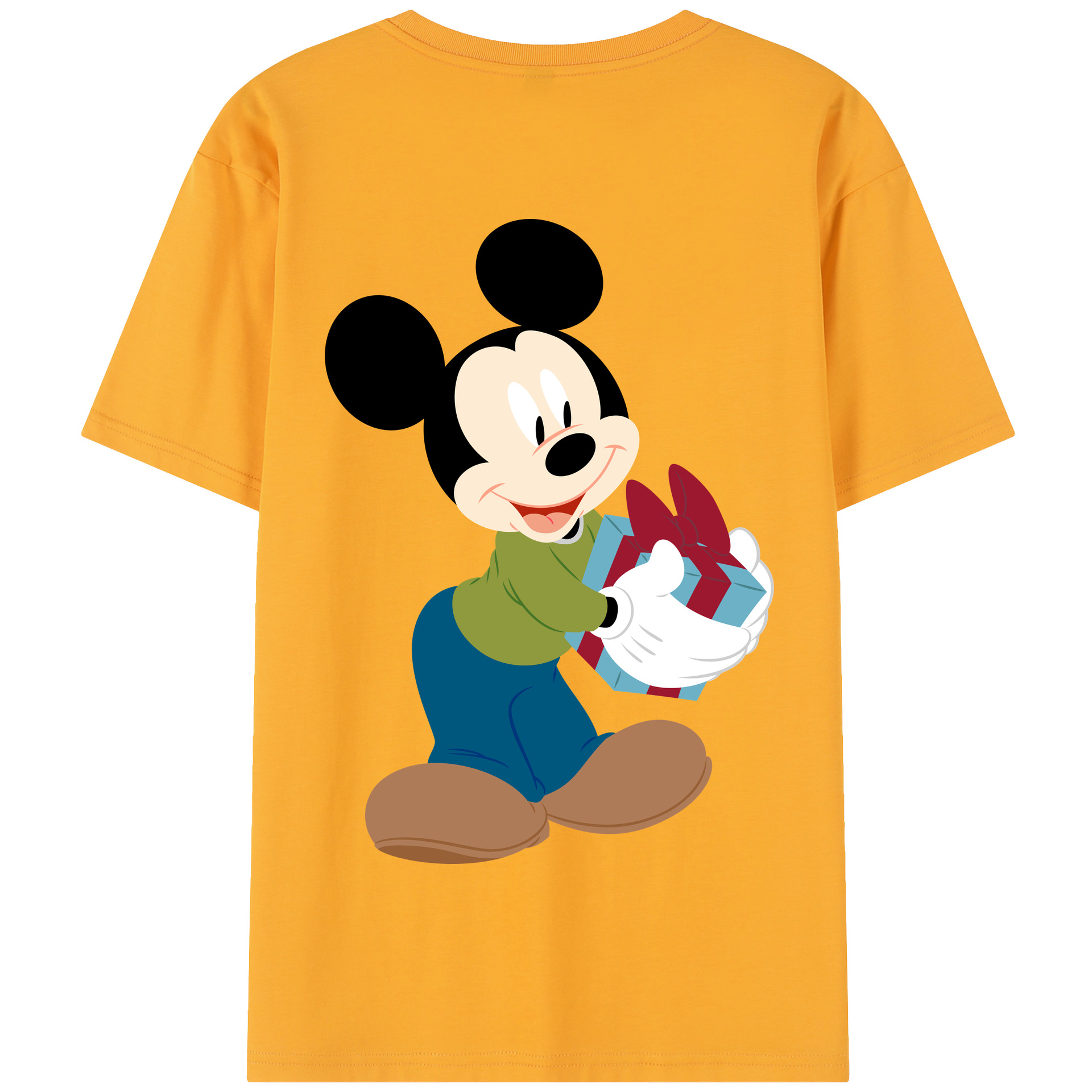 （画像用） ミッキーマウス Mickey Mouse 綿100％半袖Tシャツ（背面プリント）