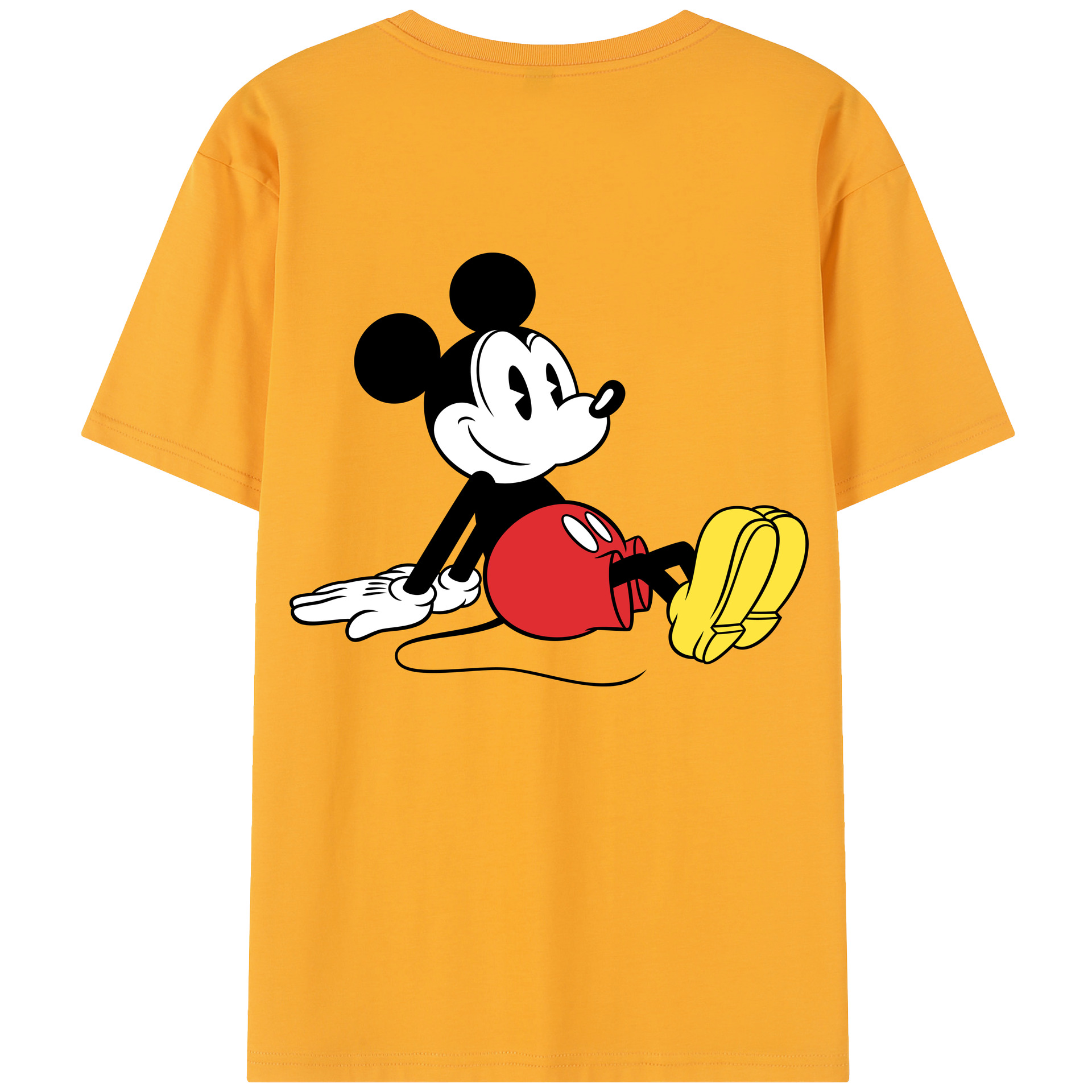 （画像用） ミッキーマウス Mickey Mouse 綿100％半袖Tシャツ（背面プリント）