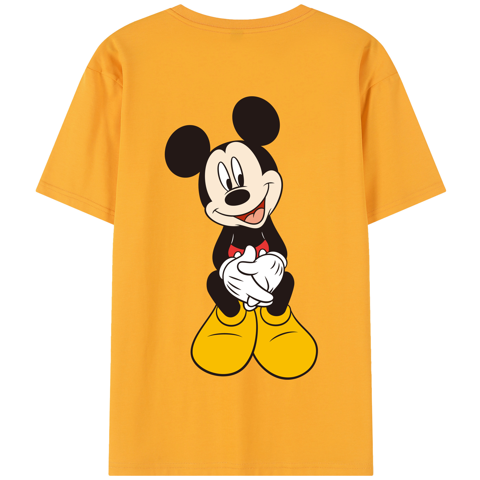（画像用） ミッキーマウス Mickey Mouse 綿100％半袖Tシャツ（背面プリント）