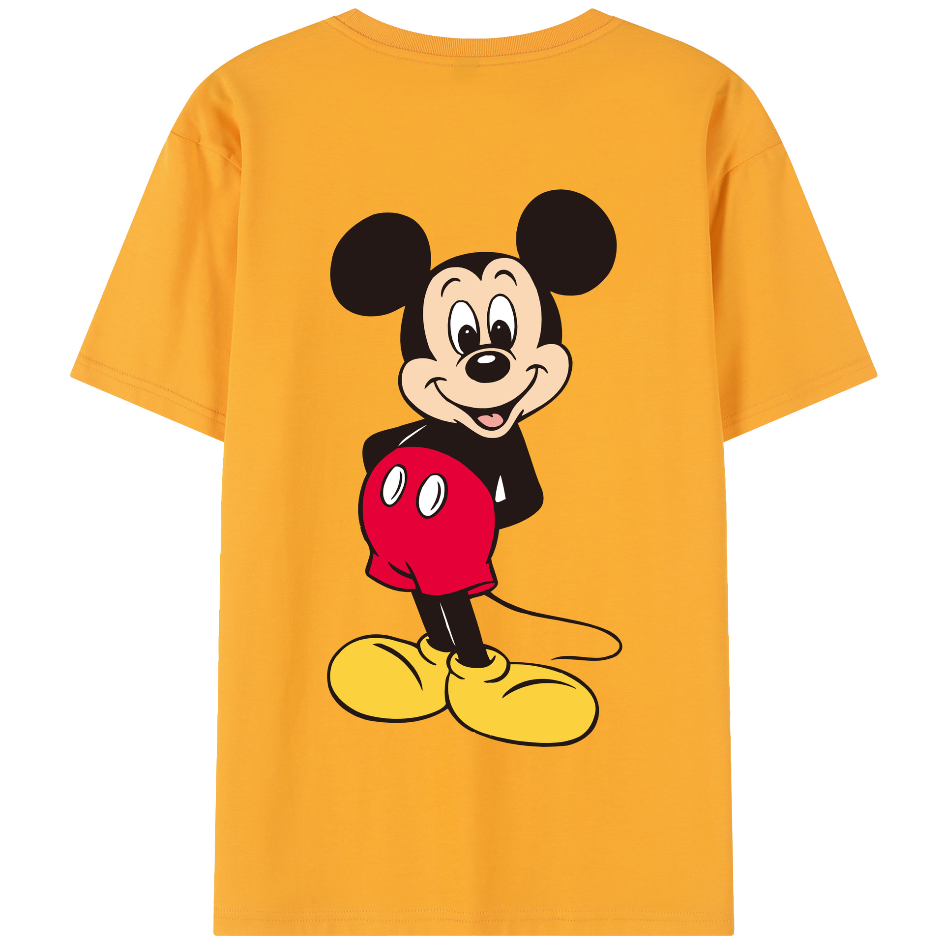 （画像用） ミッキーマウス Mickey Mouse 綿100％半袖Tシャツ（背面プリント）