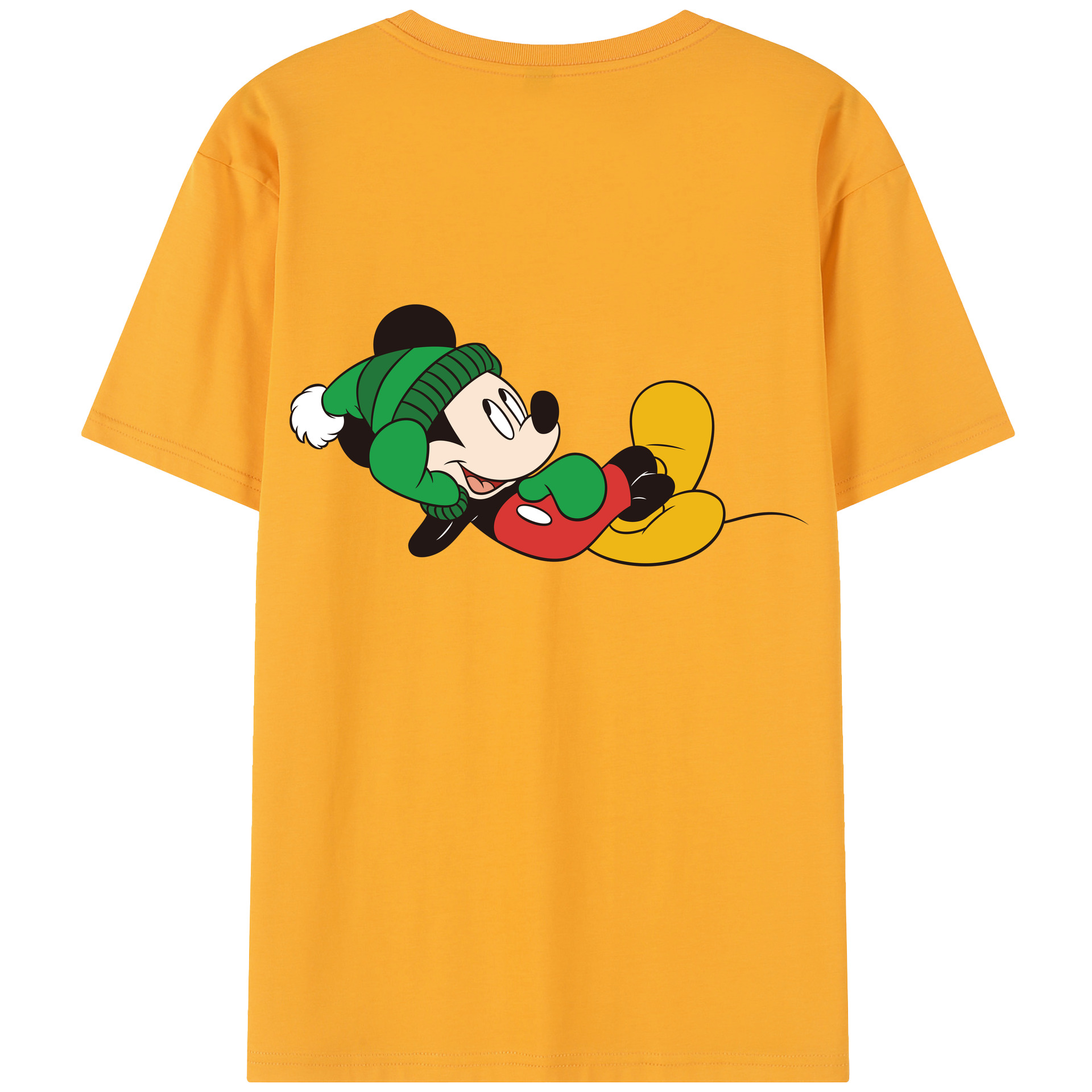 （画像用） ミッキーマウス Mickey Mouse 綿100％半袖Tシャツ（背面プリント）