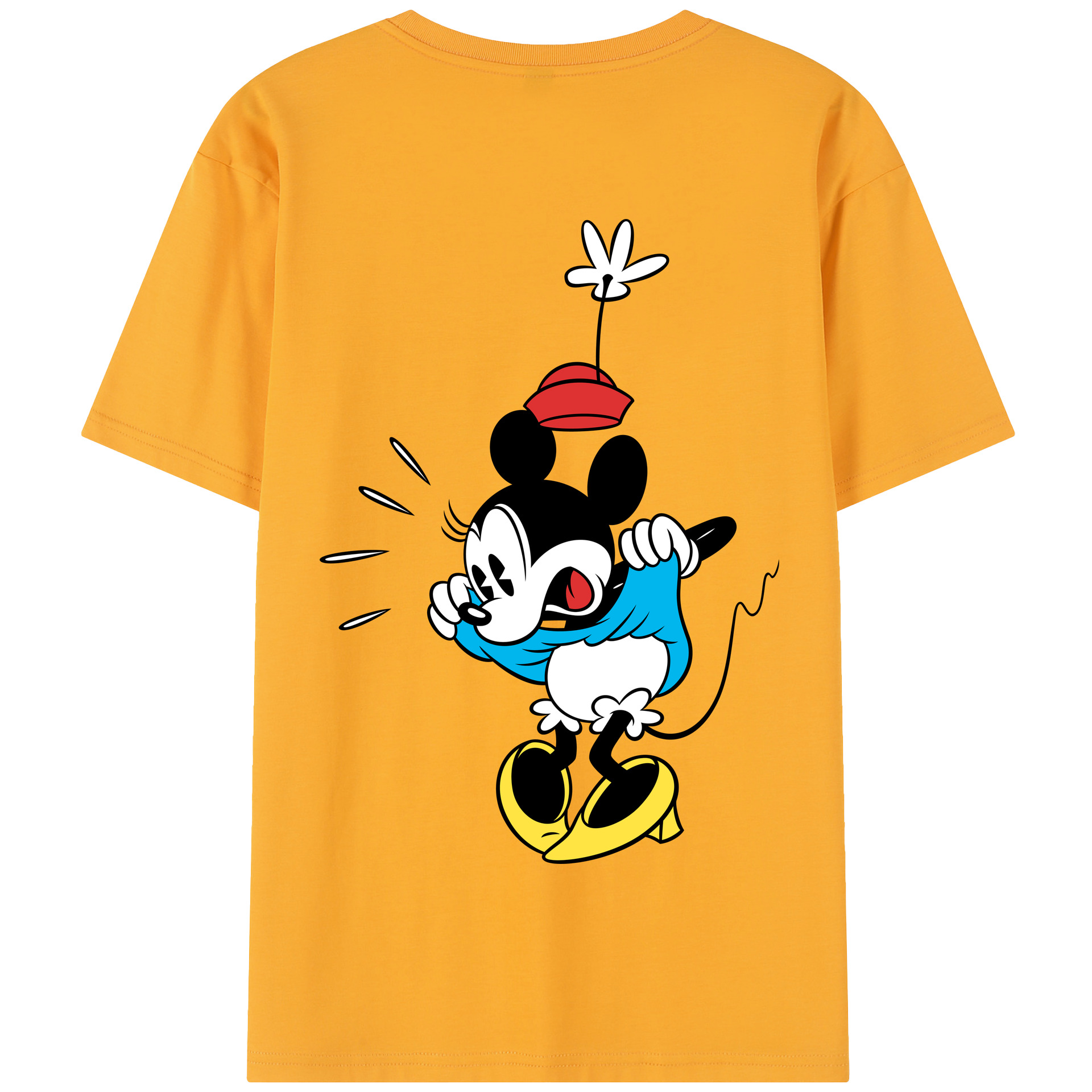 （画像用） ミッキーマウス Mickey Mouse 綿100％半袖Tシャツ（背面プリント）