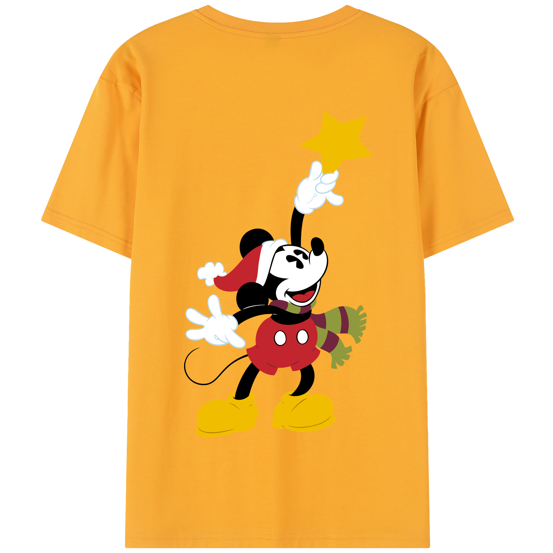 （画像用） ミッキーマウス Mickey Mouse 綿100％半袖Tシャツ（背面プリント）