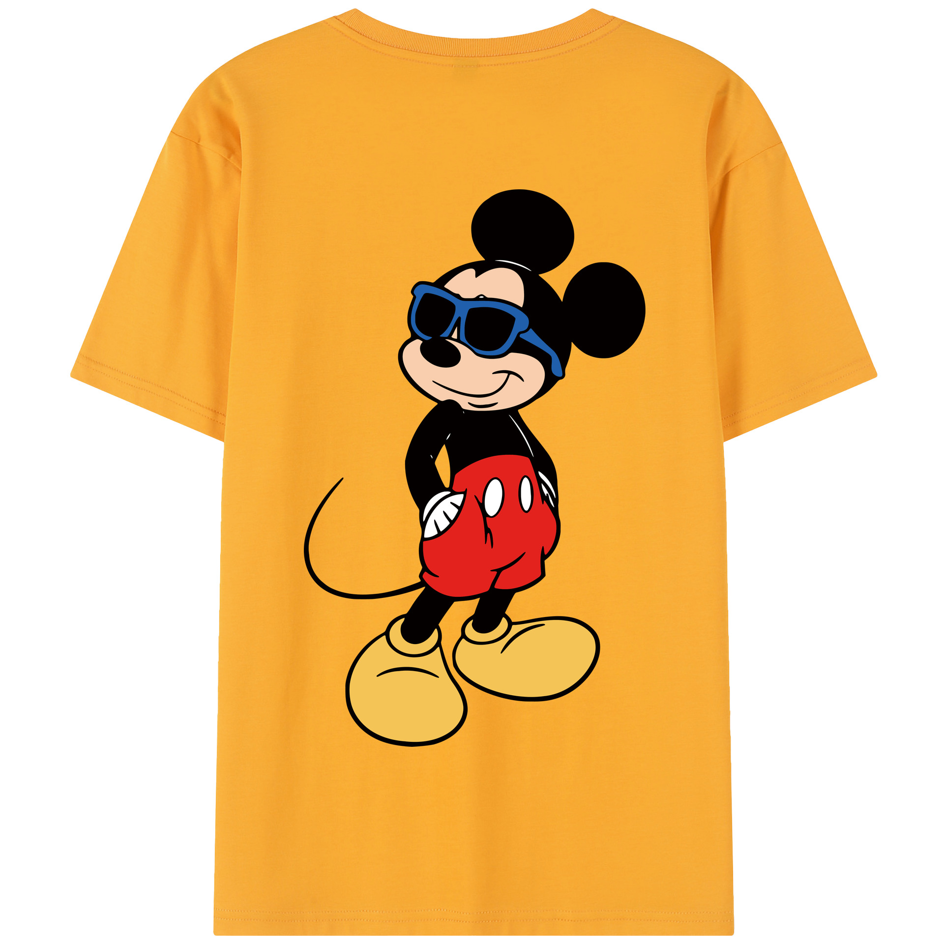 （画像用） ミッキーマウス Mickey Mouse 綿100％半袖Tシャツ（背面プリント）