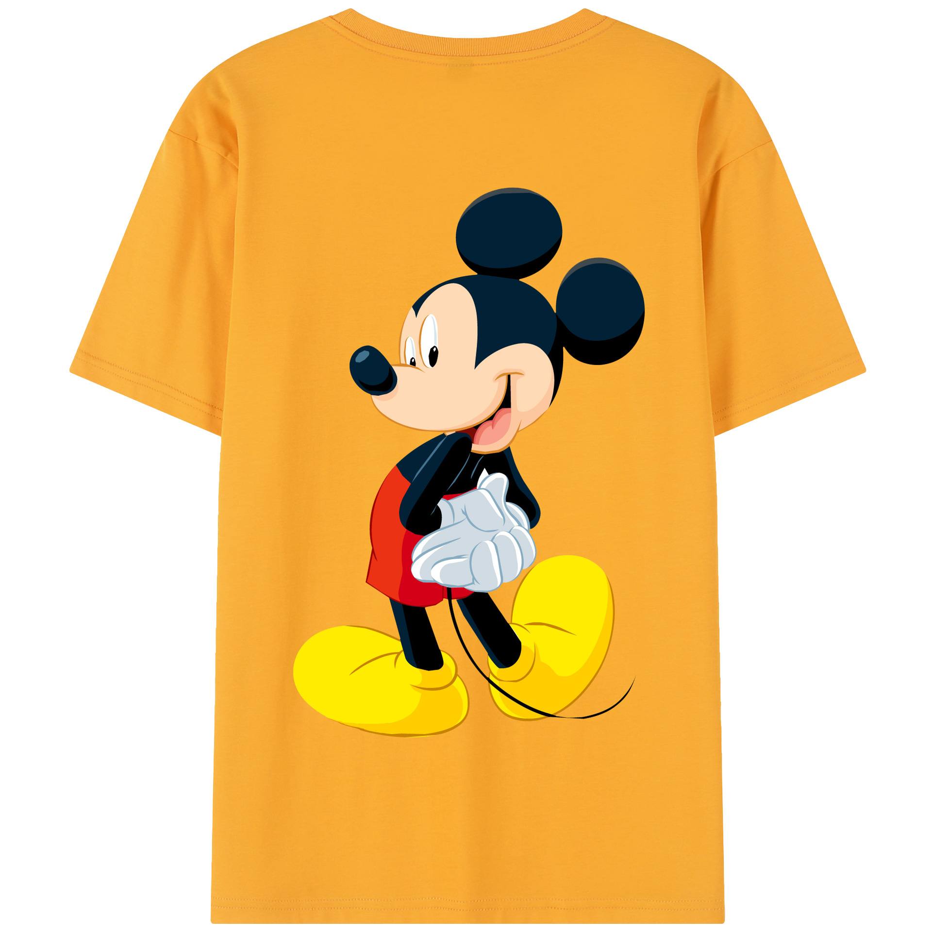 （画像用） ミッキーマウス Mickey Mouse 綿100％半袖Tシャツ（背面プリント）