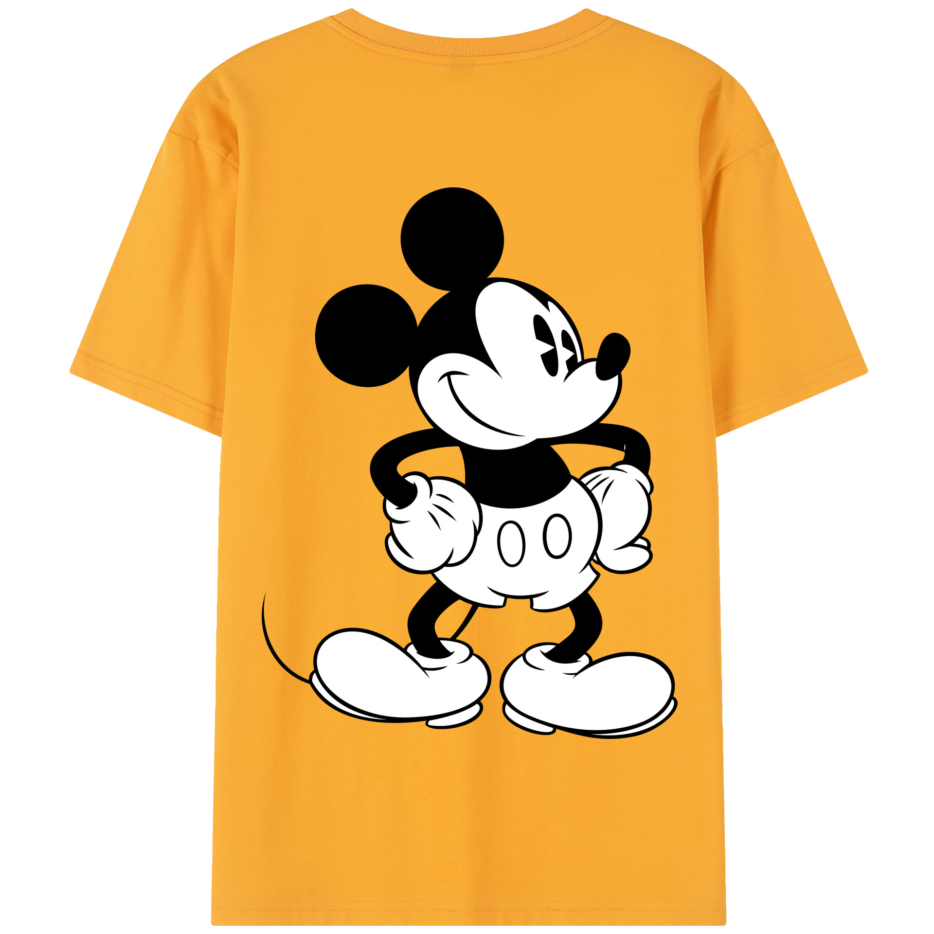 （画像用） ミッキーマウス Mickey Mouse 綿100％半袖Tシャツ（背面プリント）