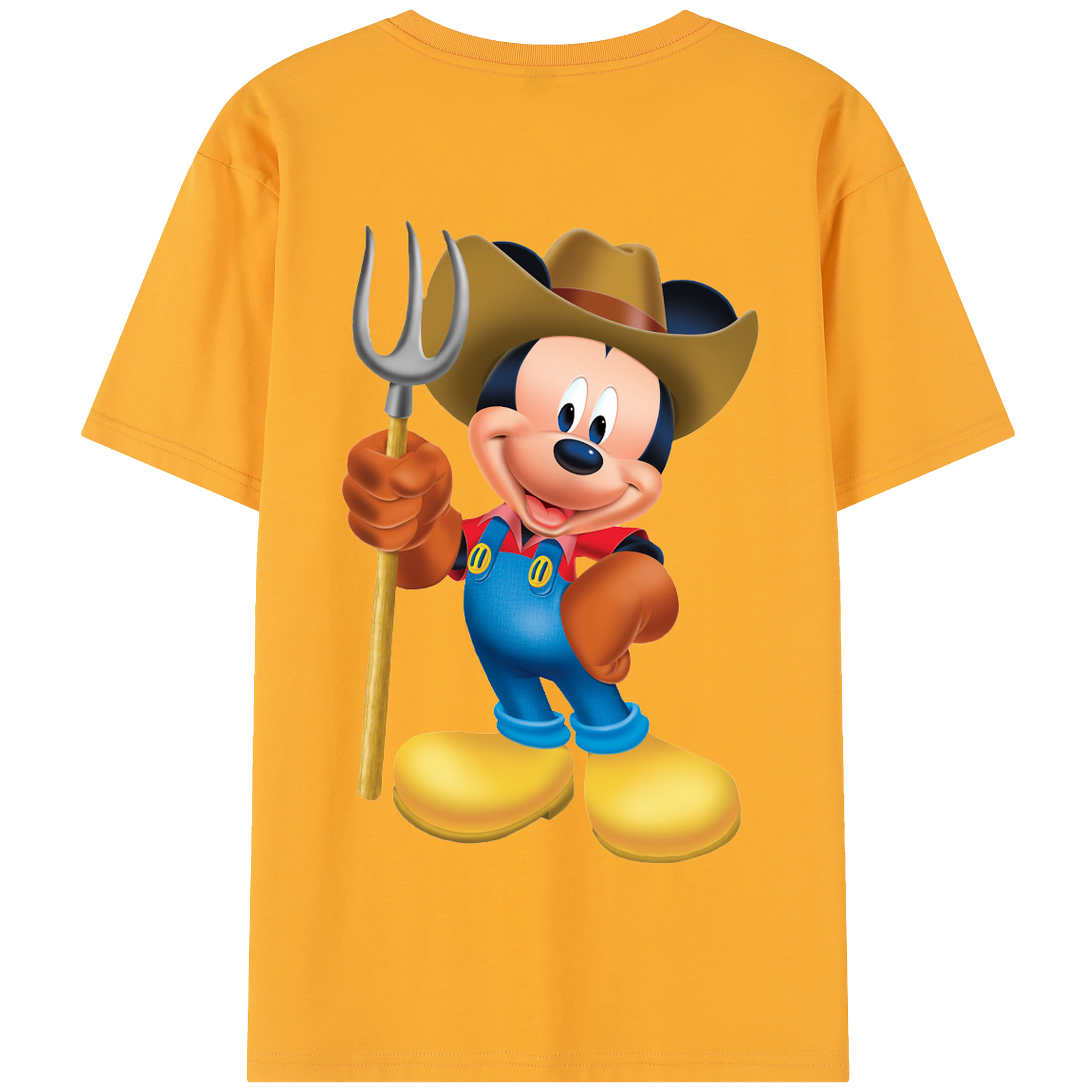 （画像用） ミッキーマウス Mickey Mouse 綿100％半袖Tシャツ（背面プリント）