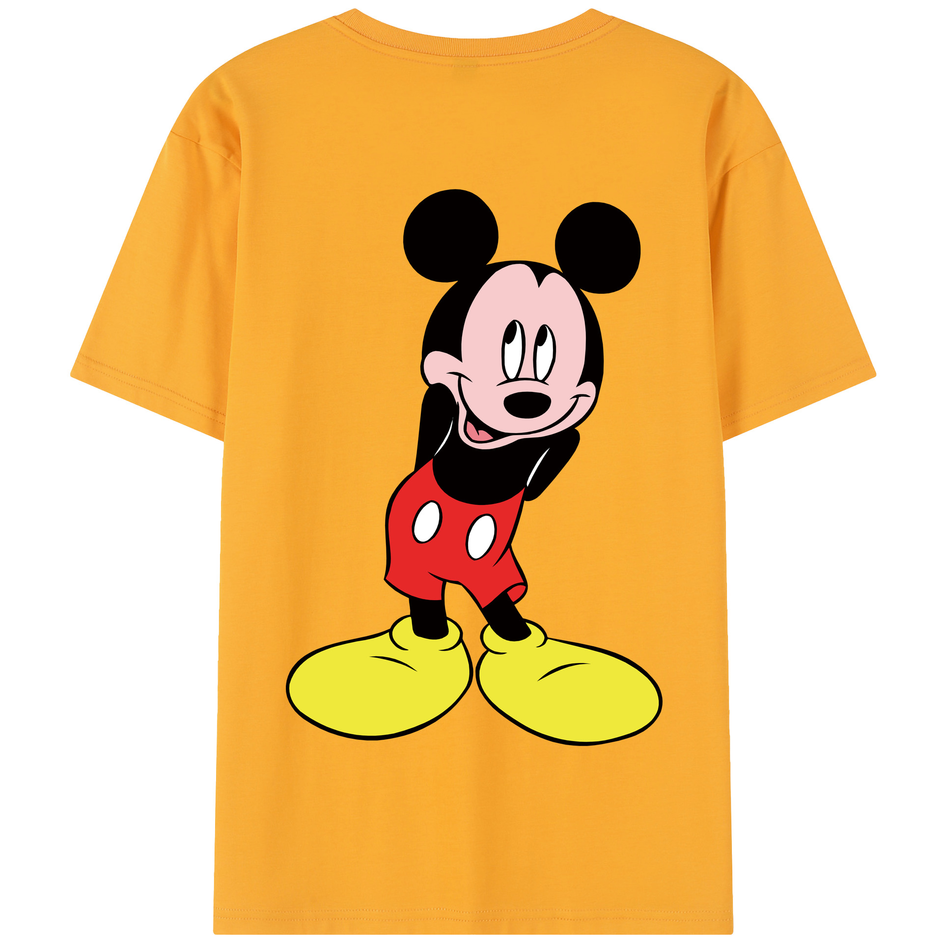 （画像用） ミッキーマウス Mickey Mouse 綿100％半袖Tシャツ（背面プリント）