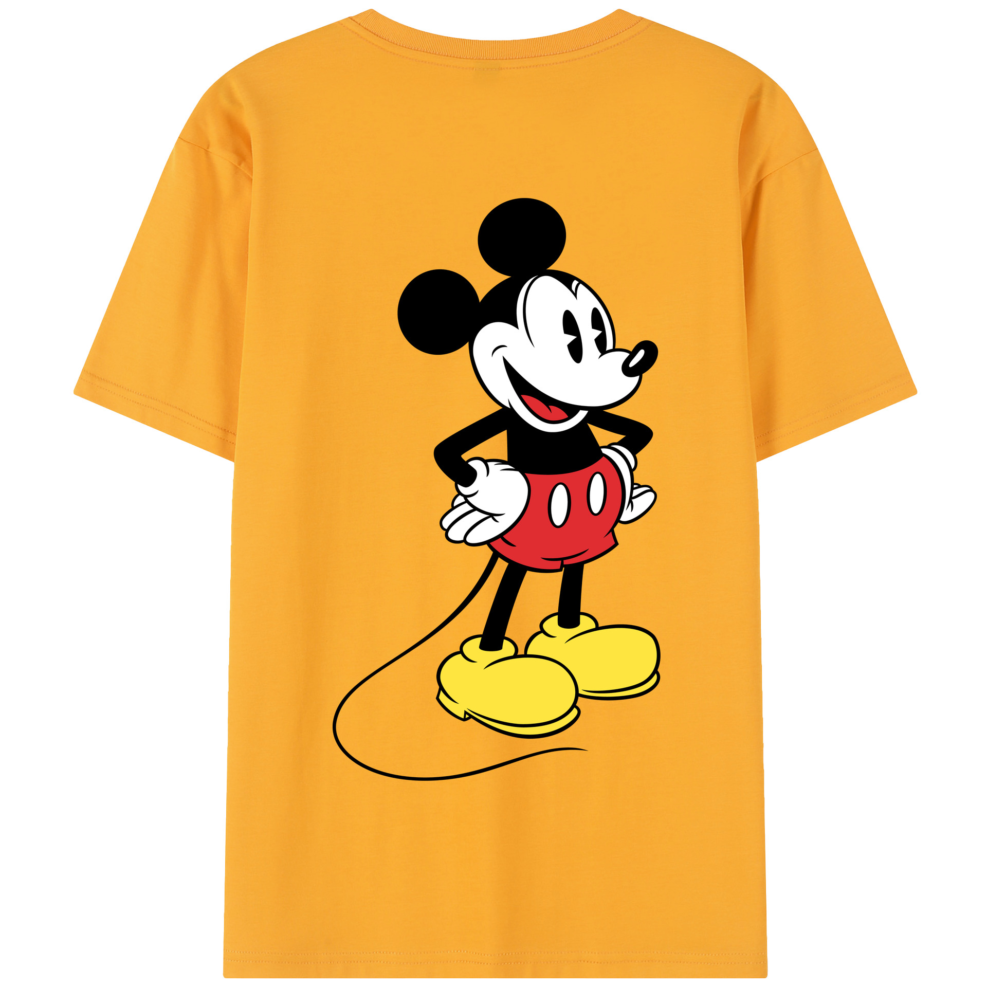 （画像用） ミッキーマウス Mickey Mouse 綿100％半袖Tシャツ（背面プリント）