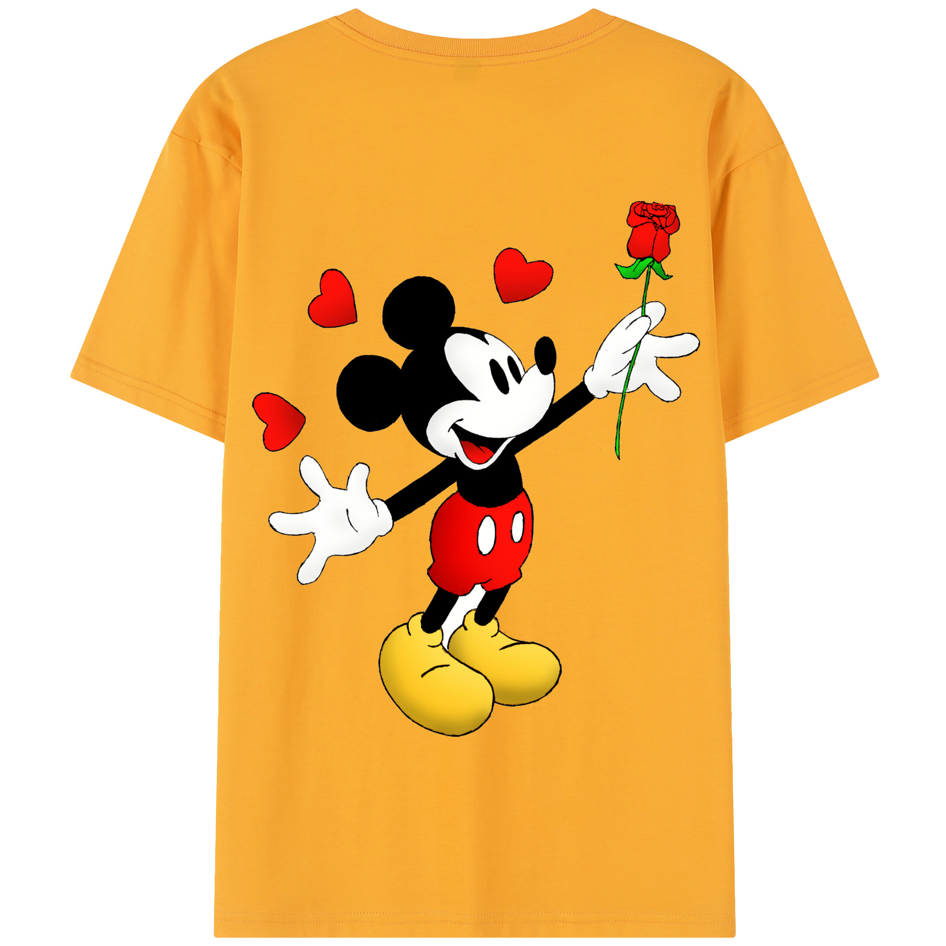 （画像用） ミッキーマウス Mickey Mouse 綿100％半袖Tシャツ（背面プリント）