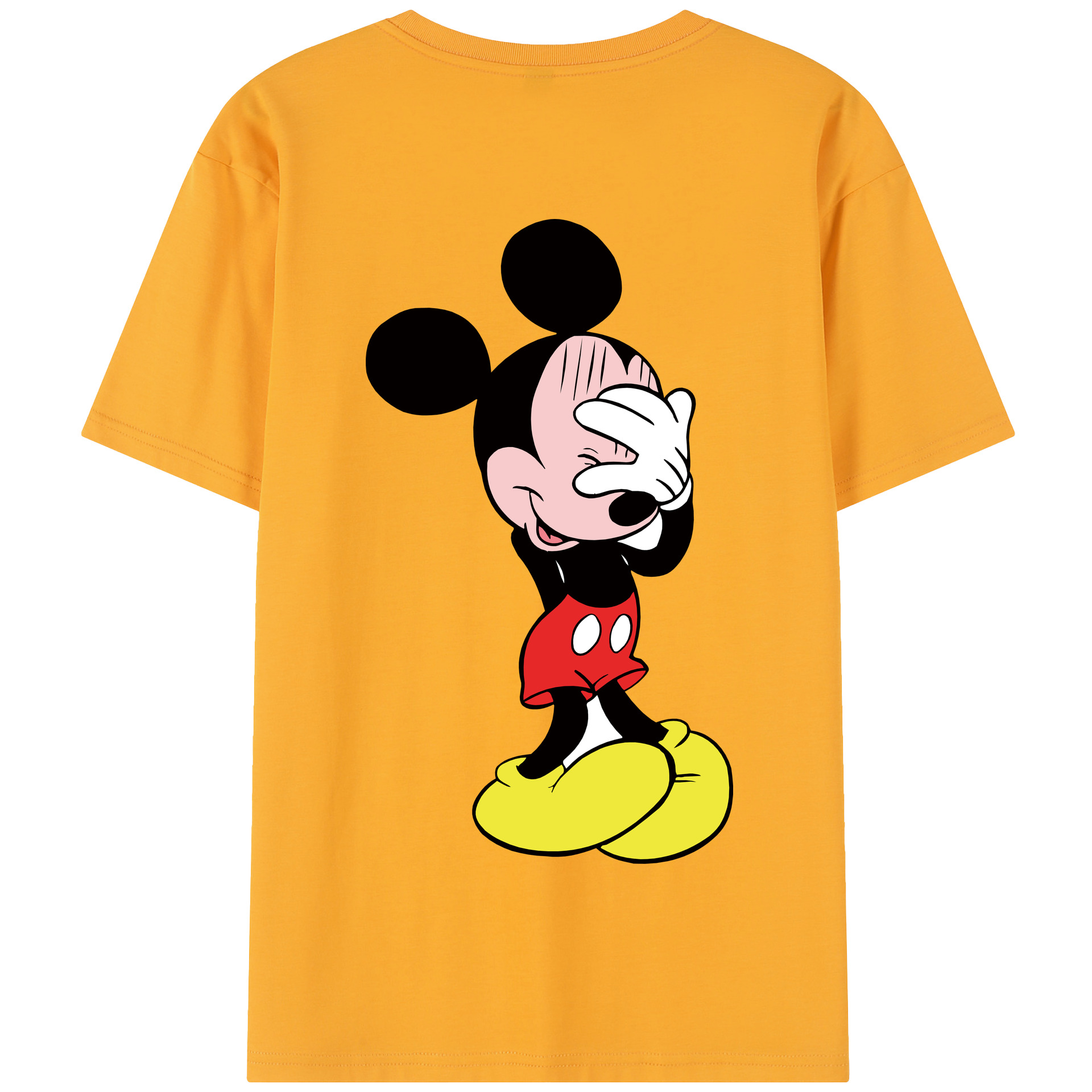 （画像用） ミッキーマウス Mickey Mouse 綿100％半袖Tシャツ（背面プリント）