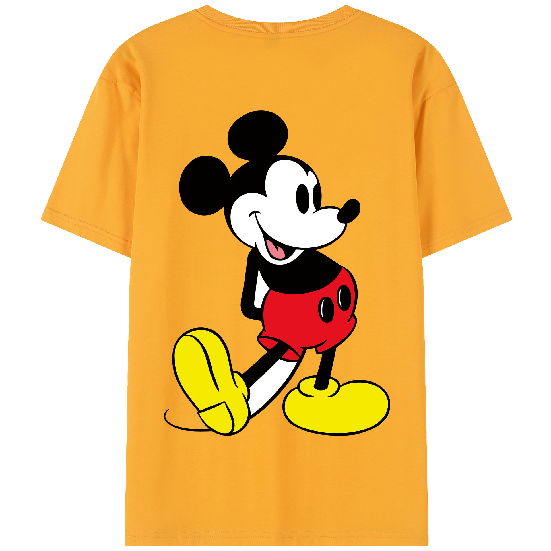 （画像用） ミッキーマウス Mickey Mouse 綿100％半袖Tシャツ（背面プリント）