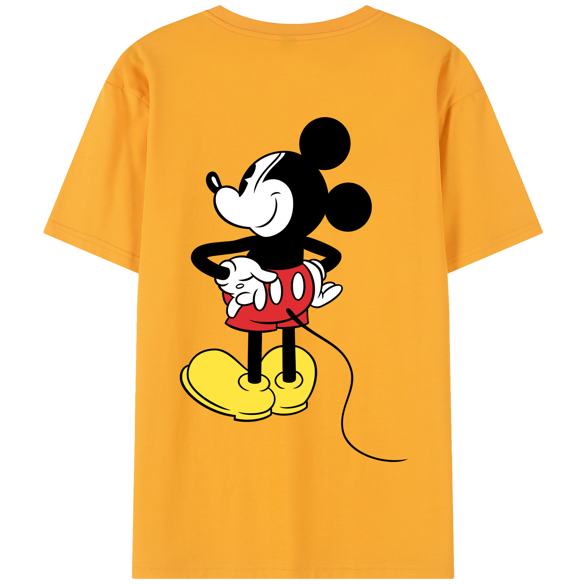 （画像用） ミッキーマウス Mickey Mouse 綿100％半袖Tシャツ（背面プリント）