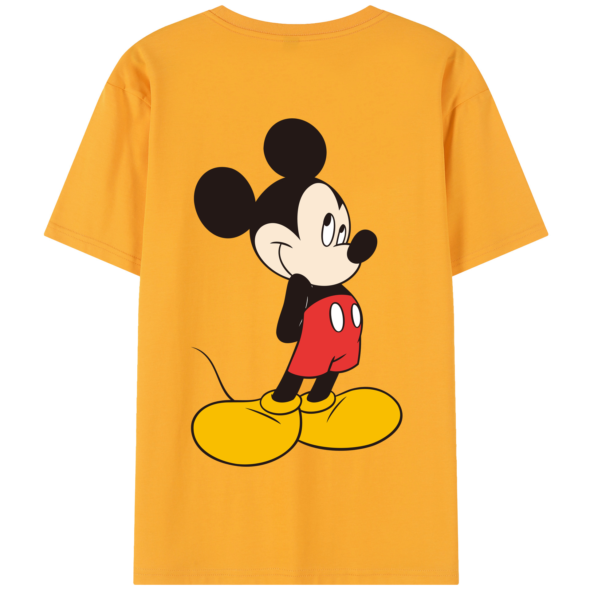 （画像用） ミッキーマウス Mickey Mouse 綿100％半袖Tシャツ（背面プリント）