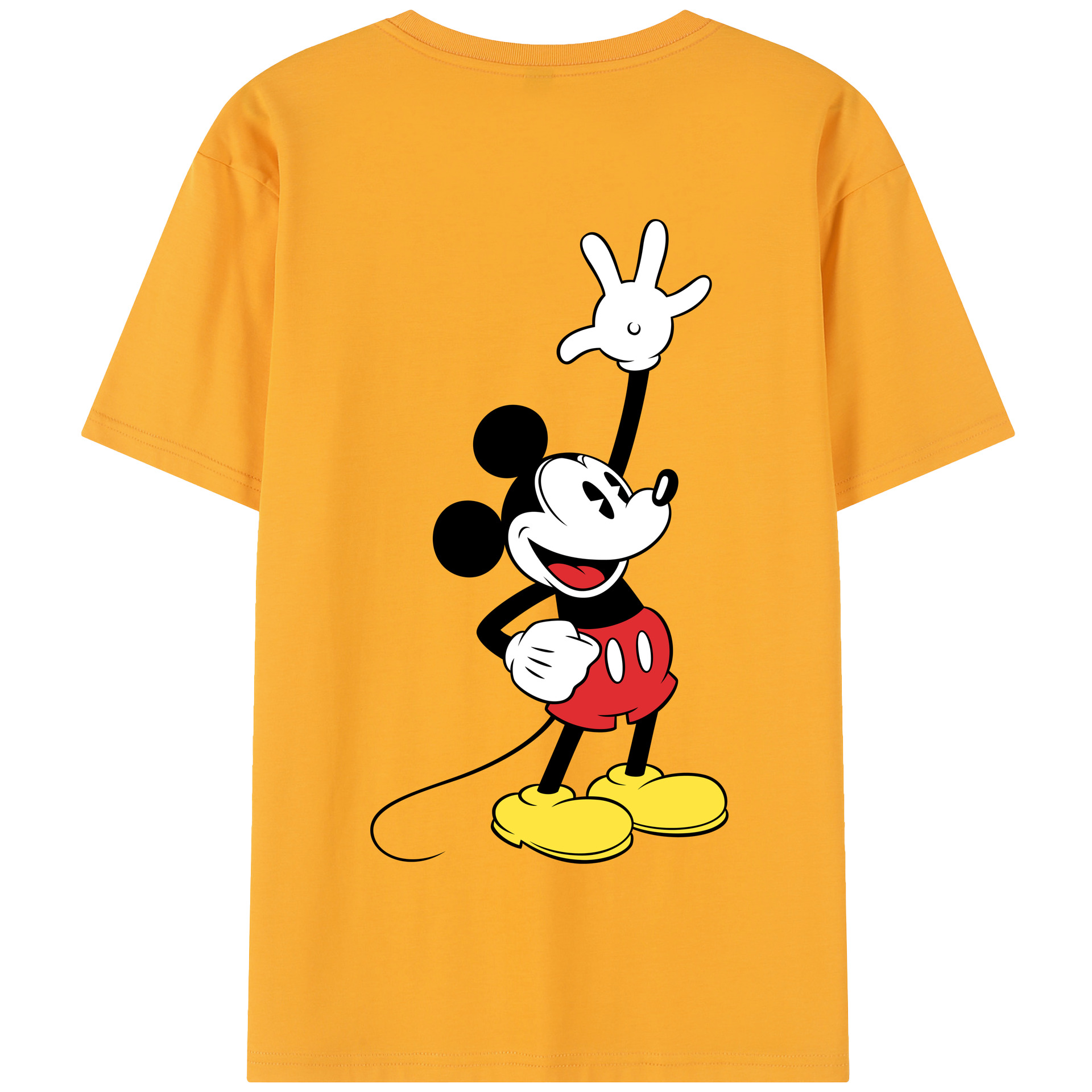 （画像用） ミッキーマウス Mickey Mouse 綿100％半袖Tシャツ（背面プリント）