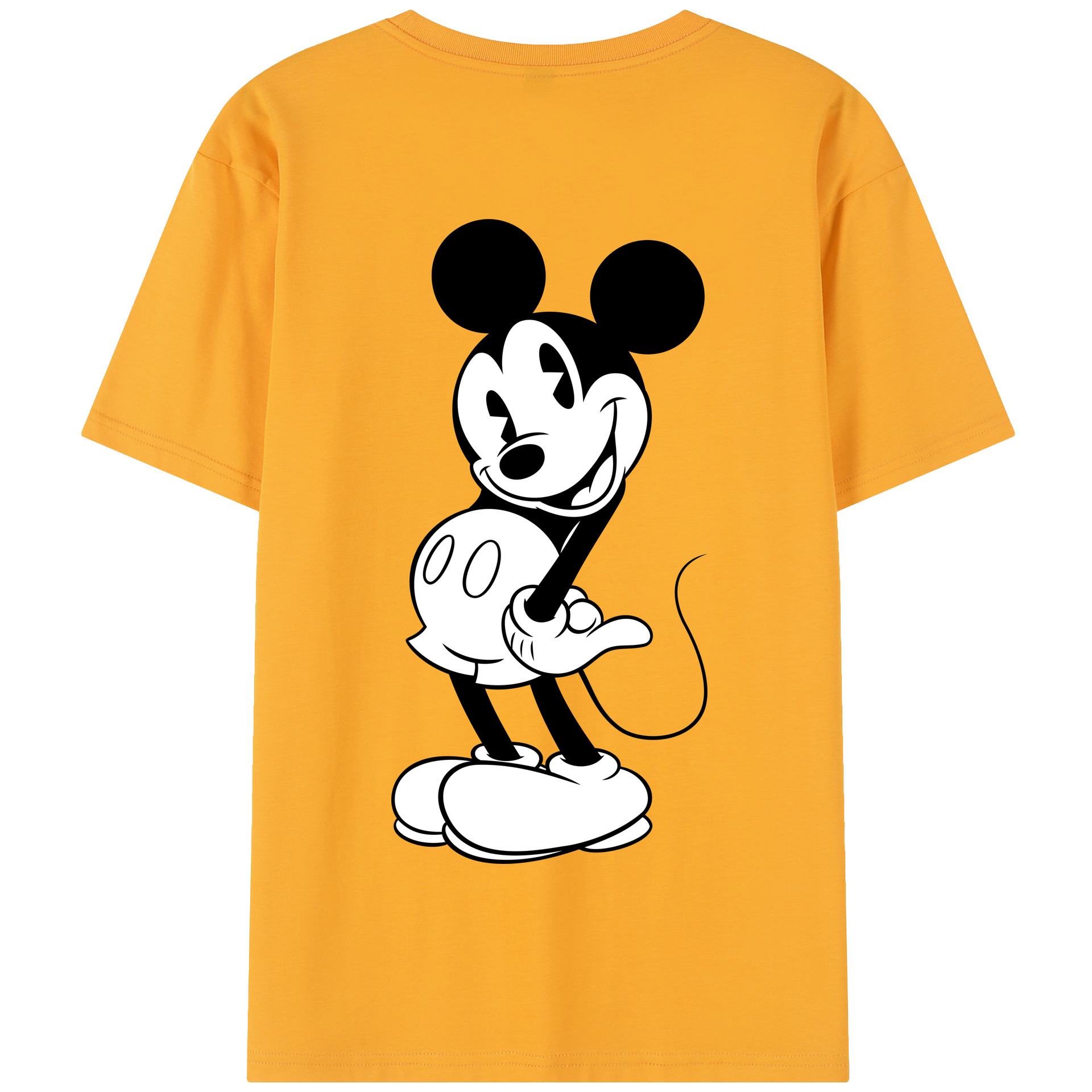 （画像用） ミッキーマウス Mickey Mouse 綿100％半袖Tシャツ（背面プリント）