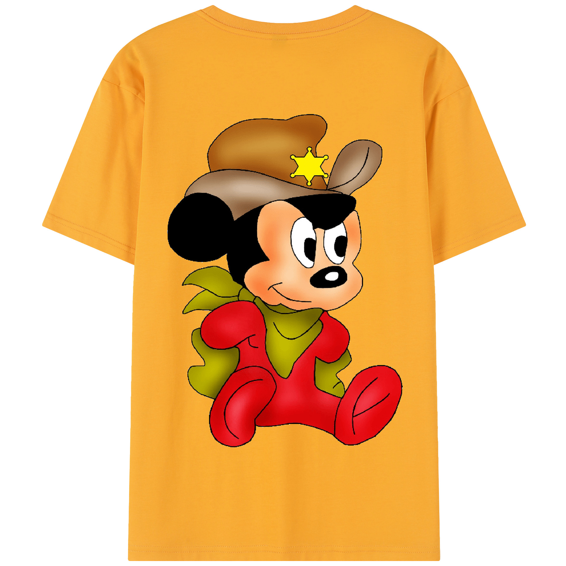 （画像用） ミッキーマウス Mickey Mouse 綿100％半袖Tシャツ（背面プリント）