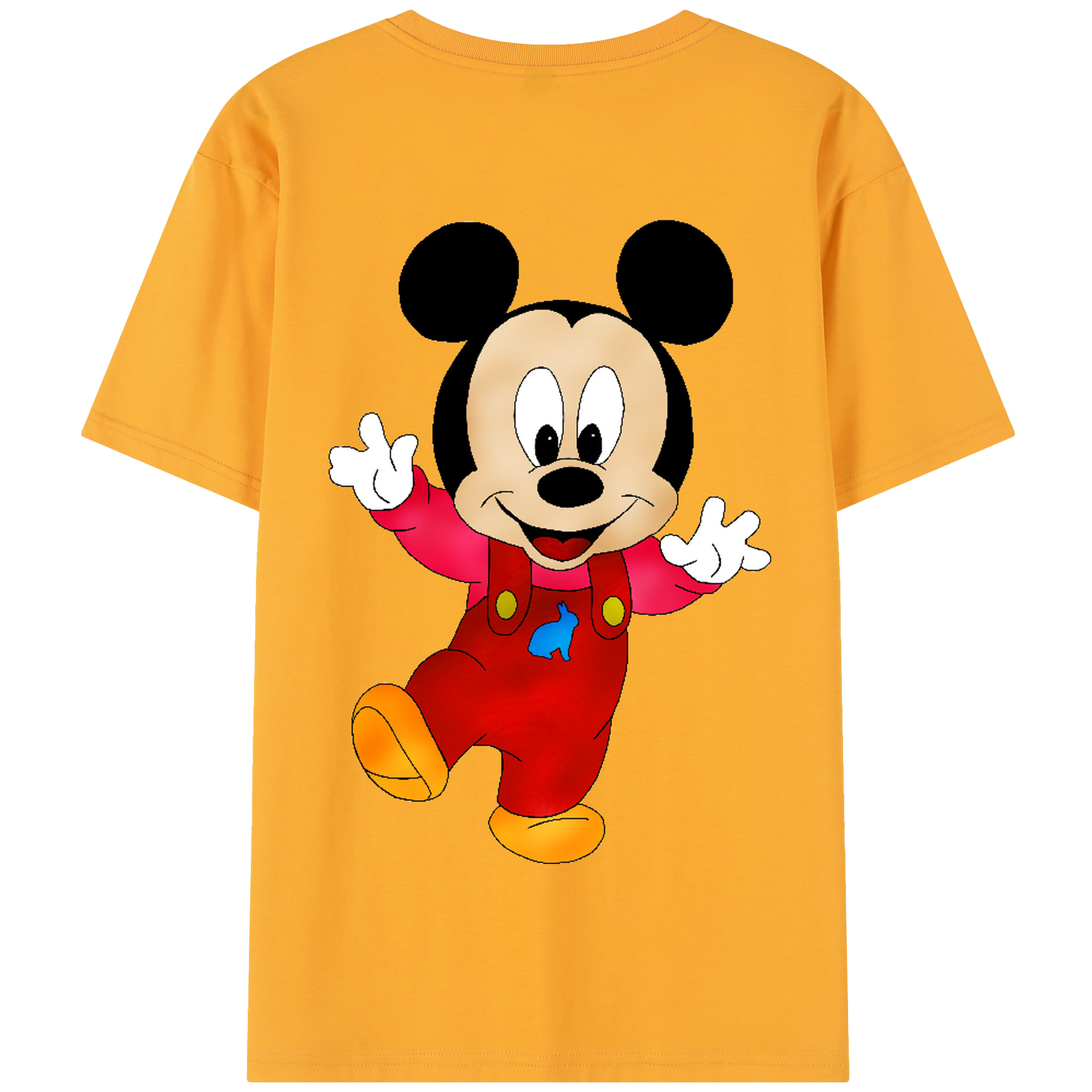 （画像用） ミッキーマウス Mickey Mouse 綿100％半袖Tシャツ（背面プリント）