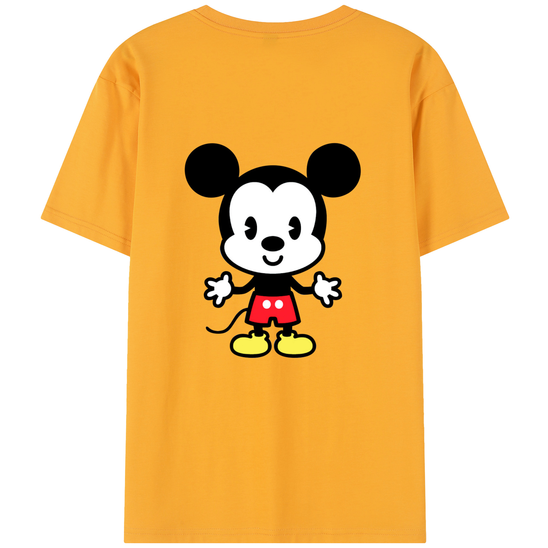 （画像用） ミッキーマウス Mickey Mouse 綿100％半袖Tシャツ（背面プリント）