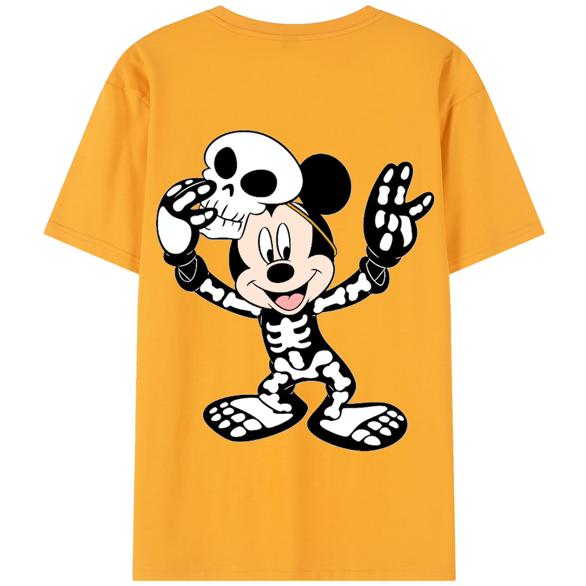 （画像用） ミッキーマウス Mickey Mouse 綿100％半袖Tシャツ（背面プリント）