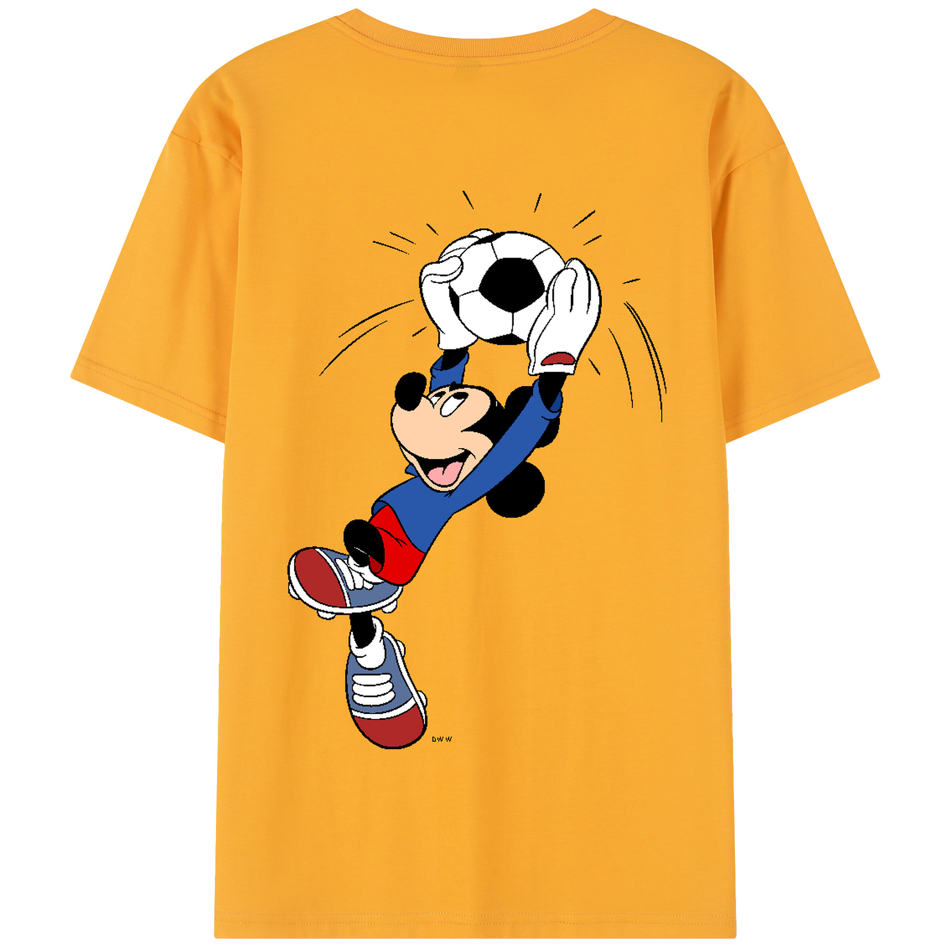 （画像用） ミッキーマウス Mickey Mouse 綿100％半袖Tシャツ（背面プリント）