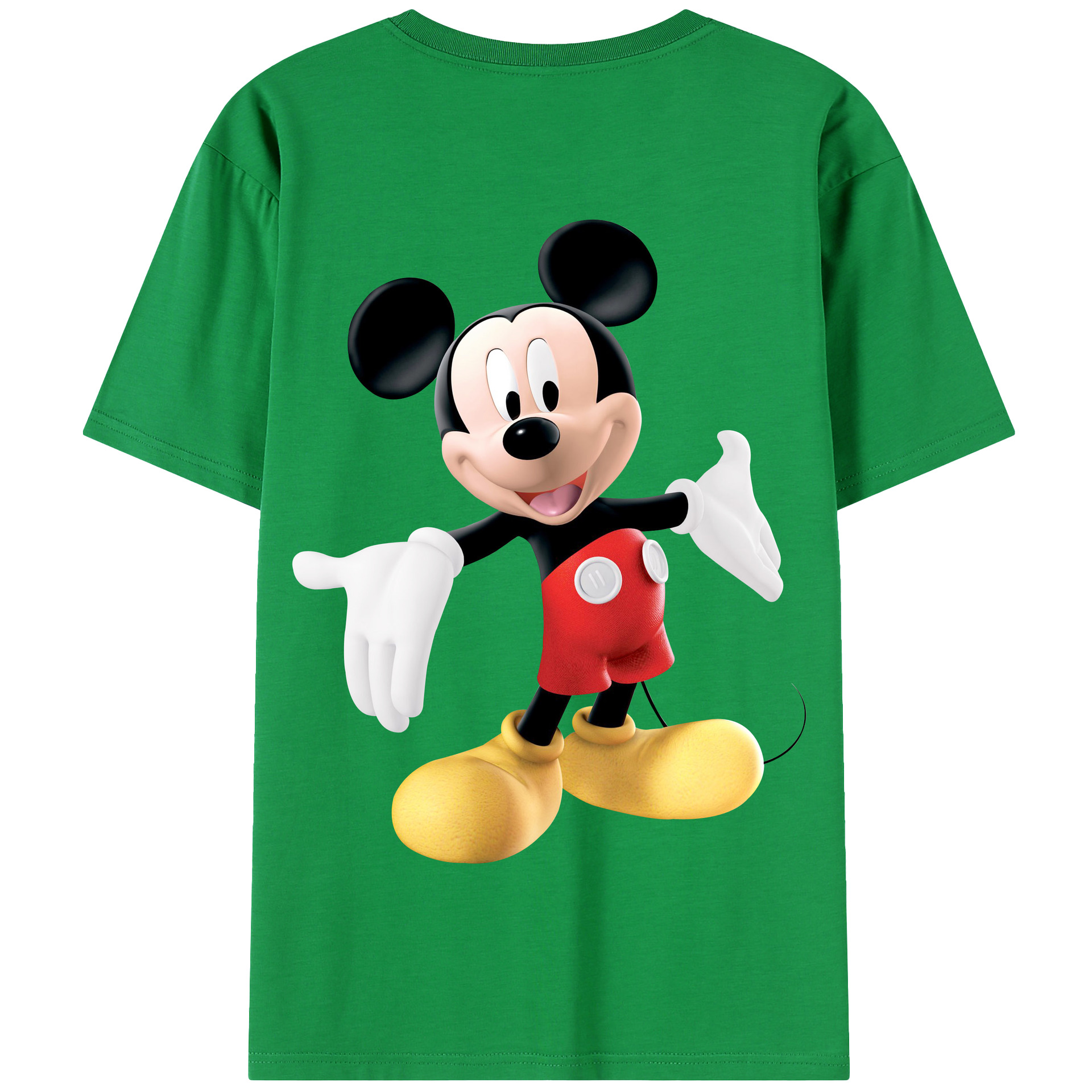 （画像用） ミッキーマウス Mickey Mouse 綿100％半袖Tシャツ（背面プリント）