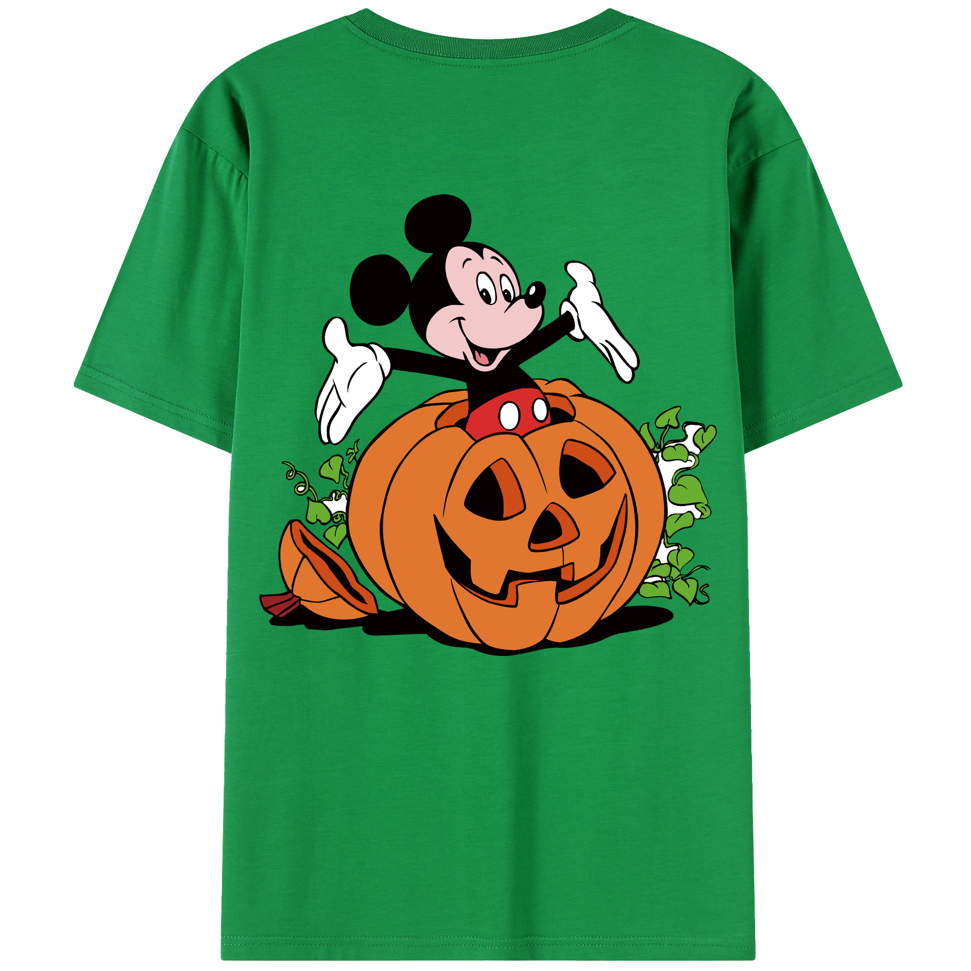 （画像用） ミッキーマウス Mickey Mouse 綿100％半袖Tシャツ（背面プリント）