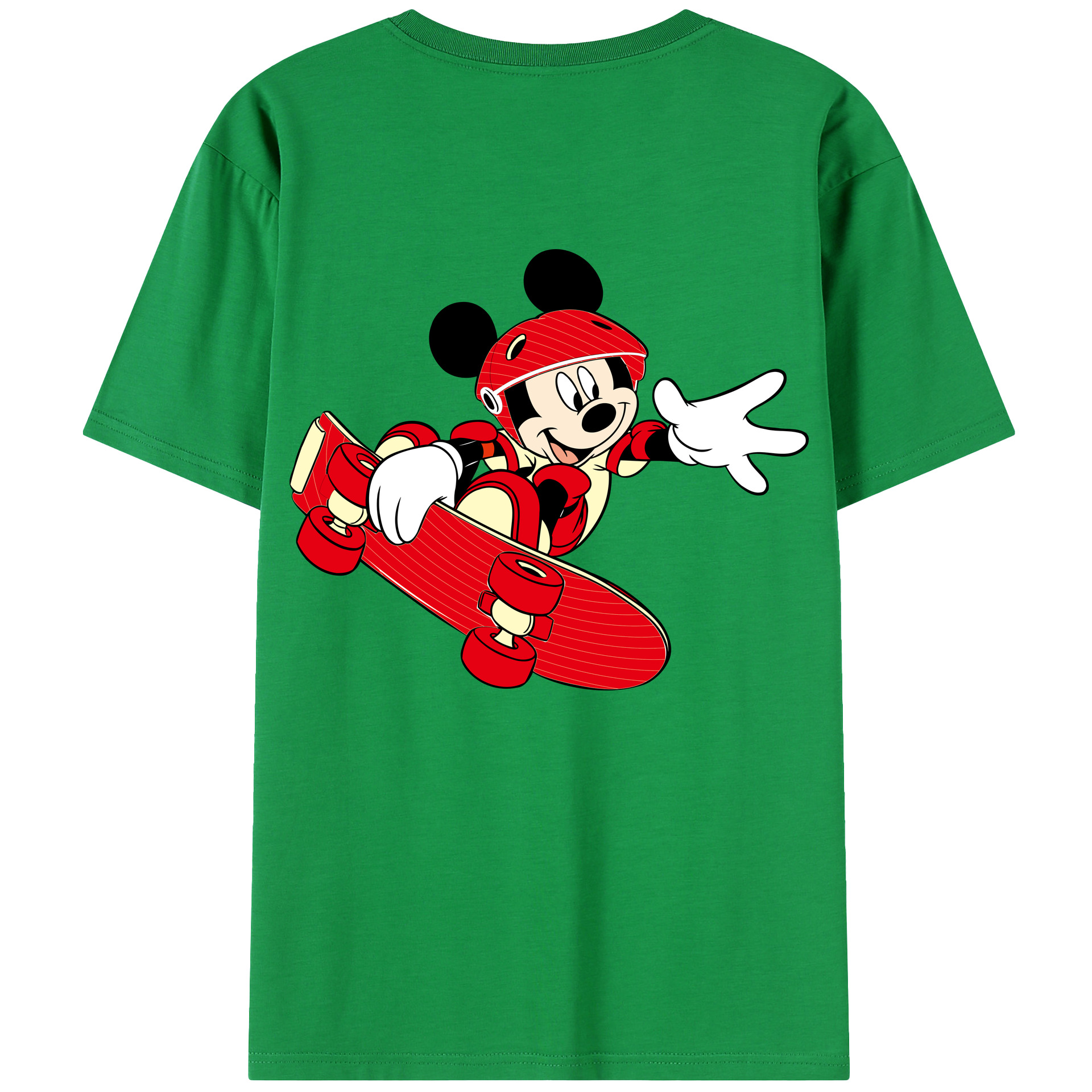 （画像用） ミッキーマウス Mickey Mouse 綿100％半袖Tシャツ（背面プリント）