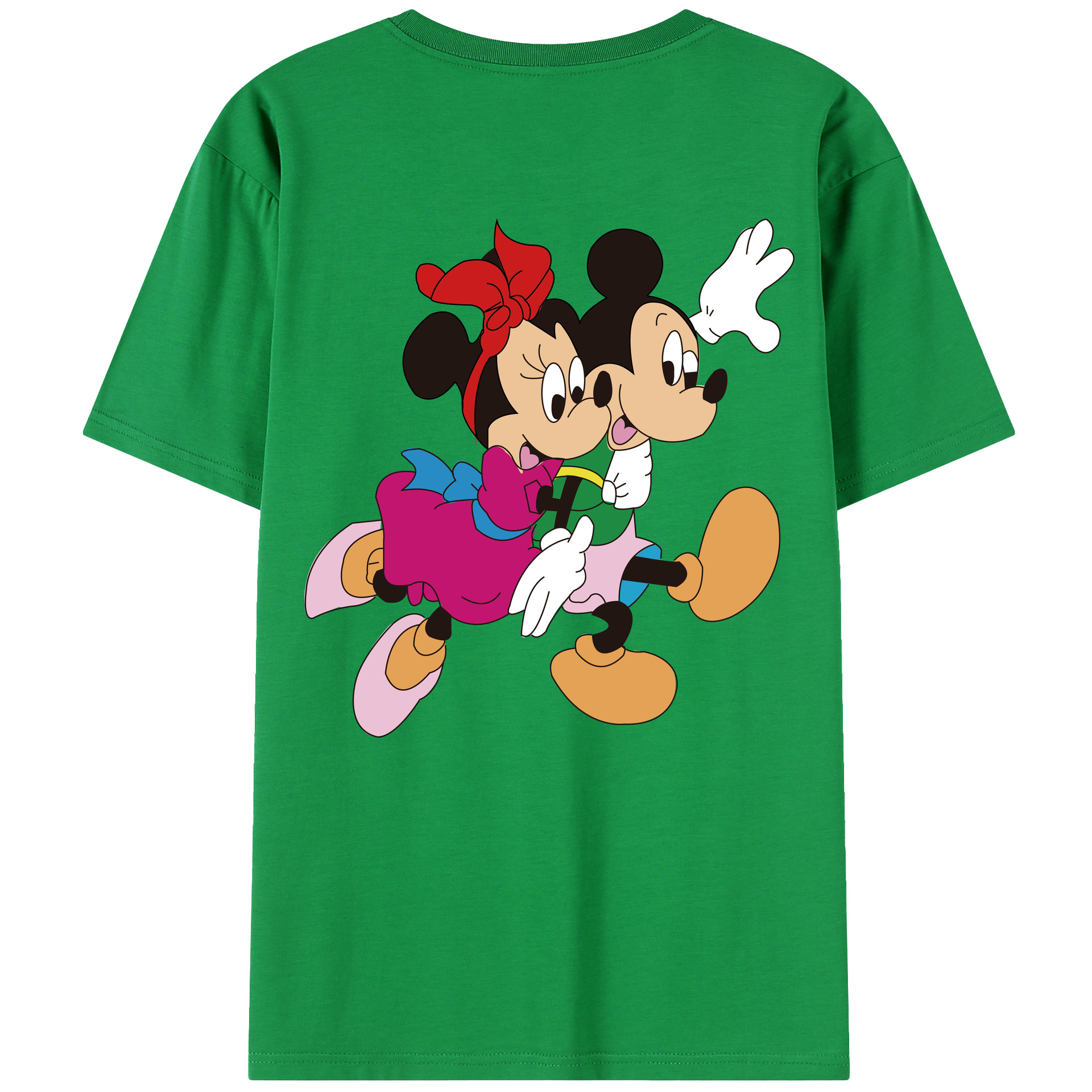 （画像用） ミッキーマウス Mickey Mouse 綿100％半袖Tシャツ（背面プリント）