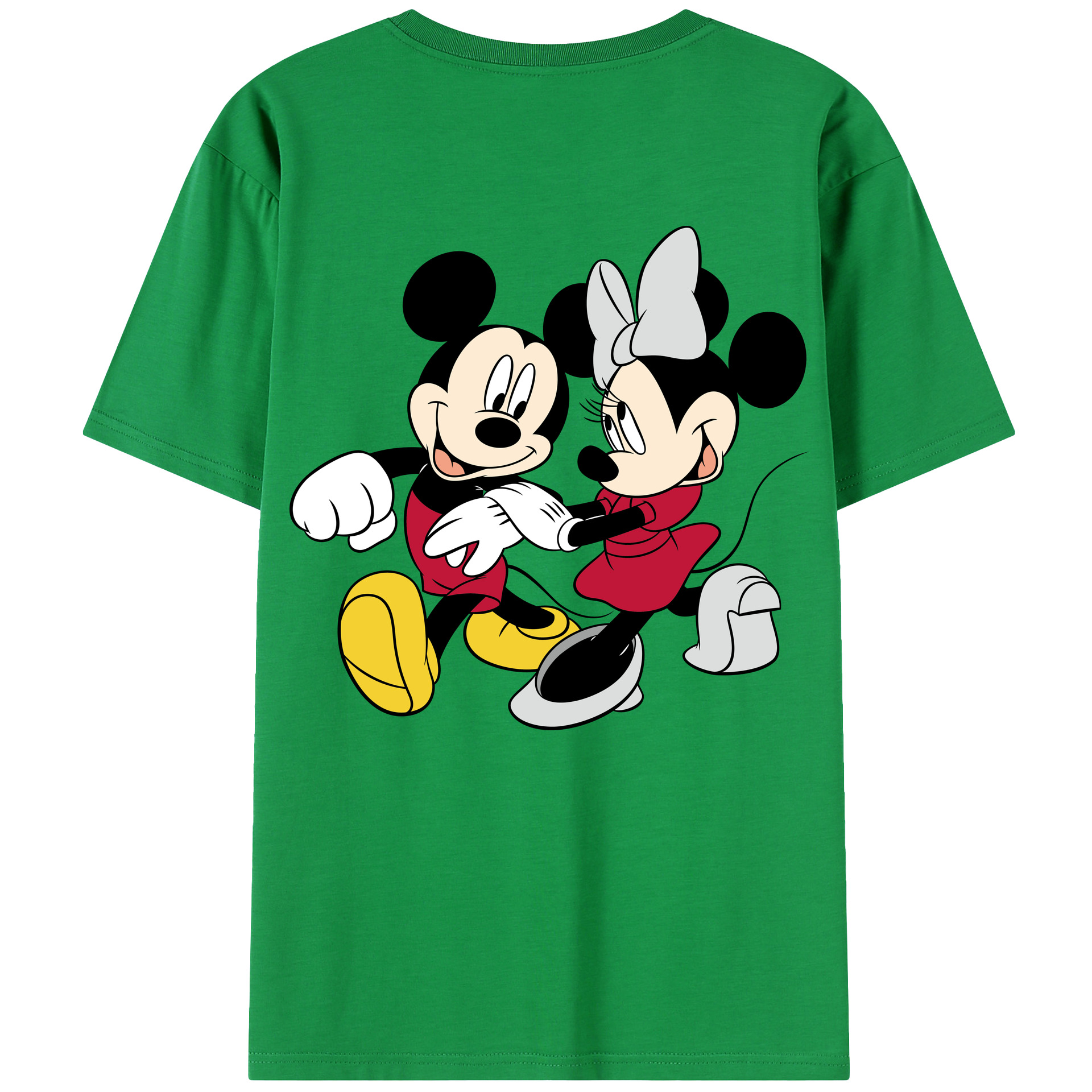 （画像用） ミッキーマウス Mickey Mouse 綿100％半袖Tシャツ（背面プリント）