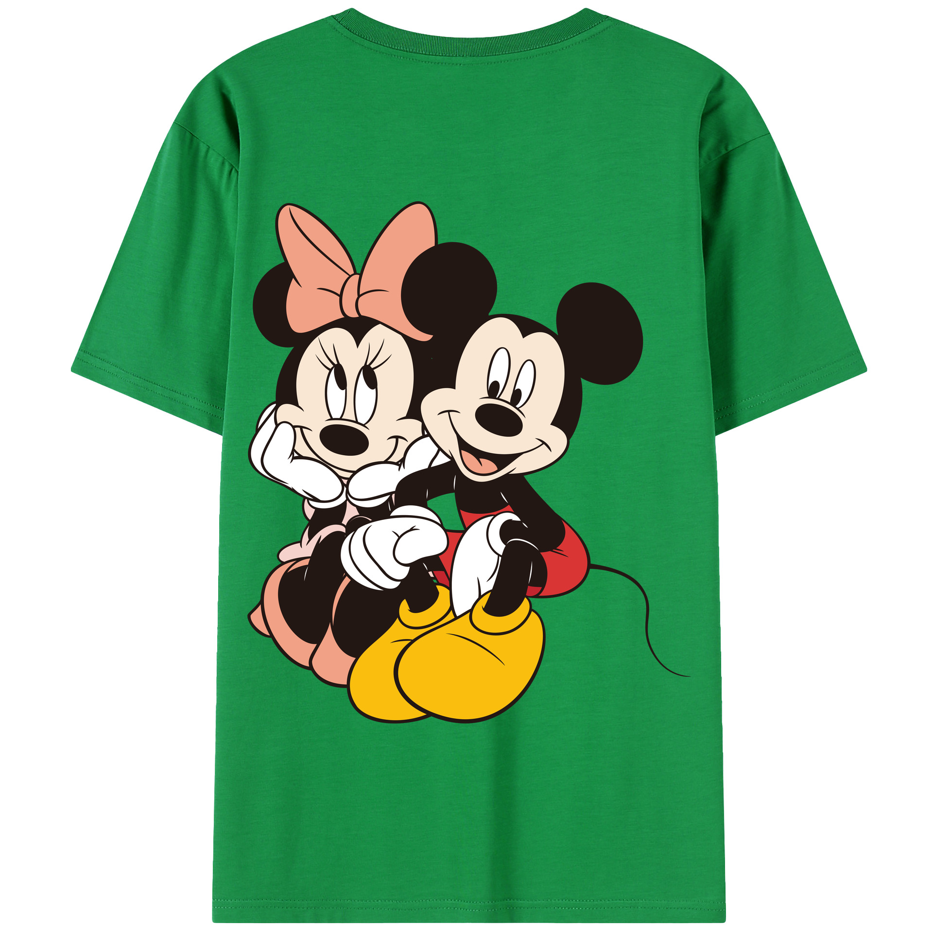 （画像用） ミッキーマウス Mickey Mouse 綿100％半袖Tシャツ（背面プリント）