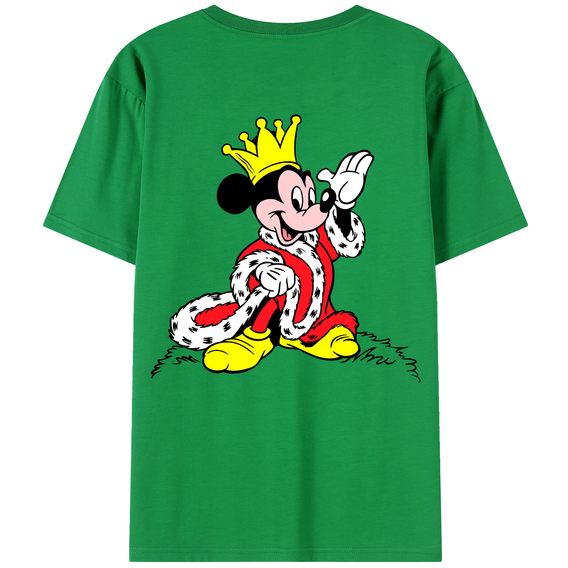 （画像用） ミッキーマウス Mickey Mouse 綿100％半袖Tシャツ（背面プリント）