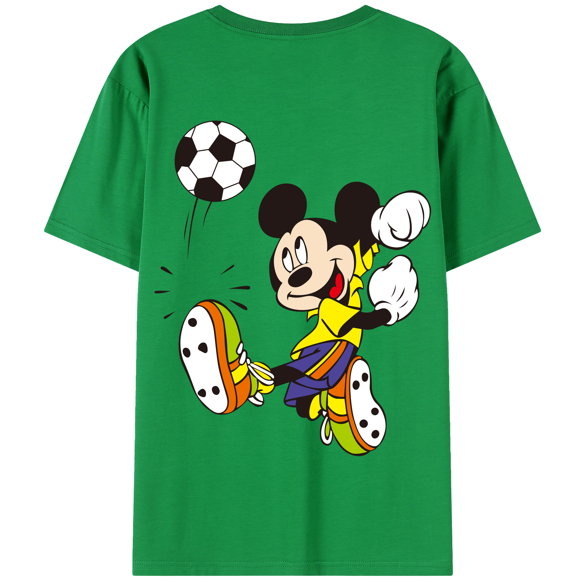 （画像用） ミッキーマウス Mickey Mouse 綿100％半袖Tシャツ（背面プリント）
