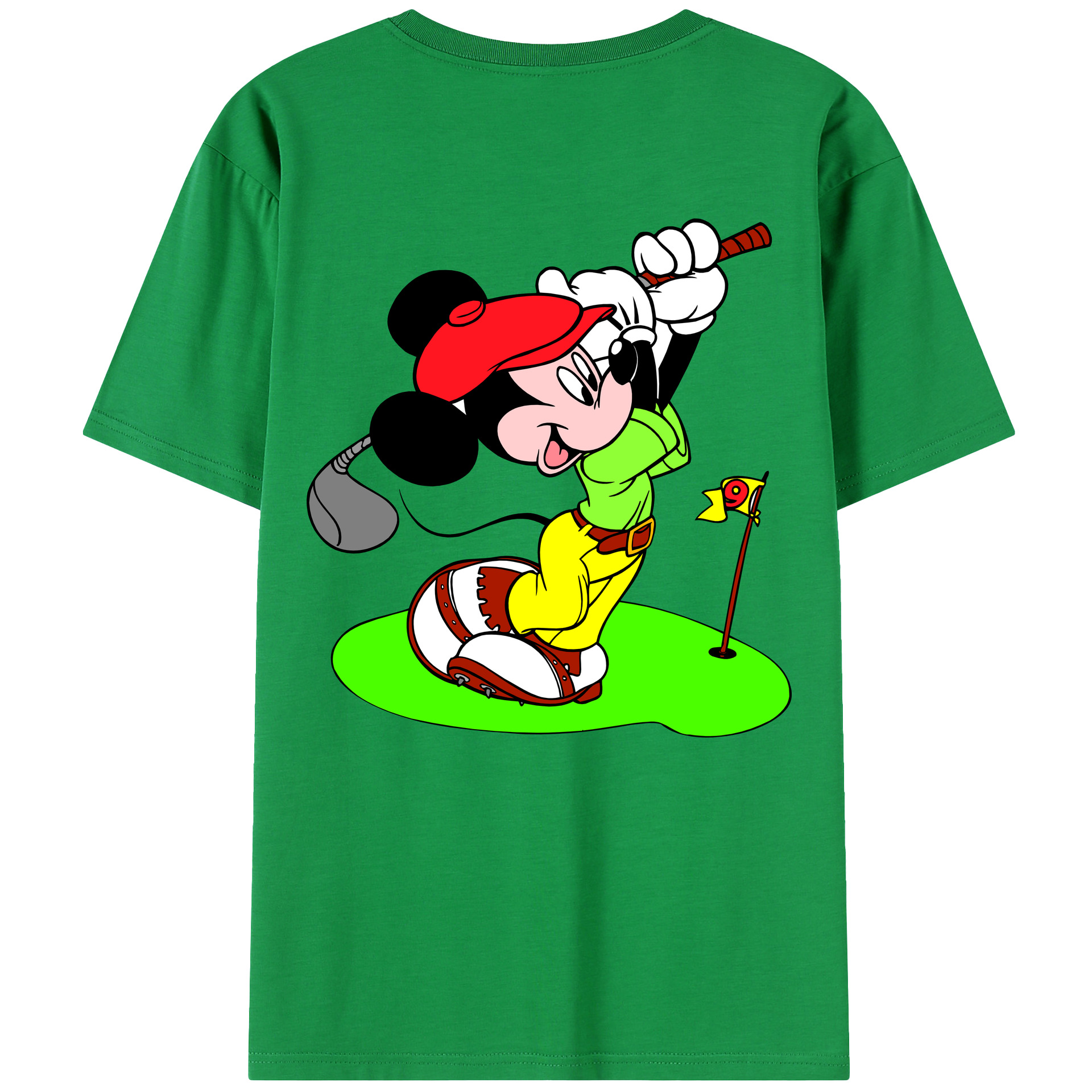 （画像用） ミッキーマウス Mickey Mouse 綿100％半袖Tシャツ（背面プリント）