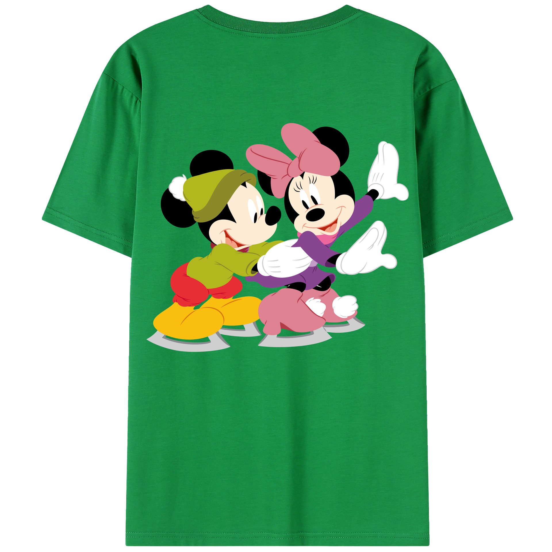 （画像用） ミッキーマウス Mickey Mouse 綿100％半袖Tシャツ（背面プリント）