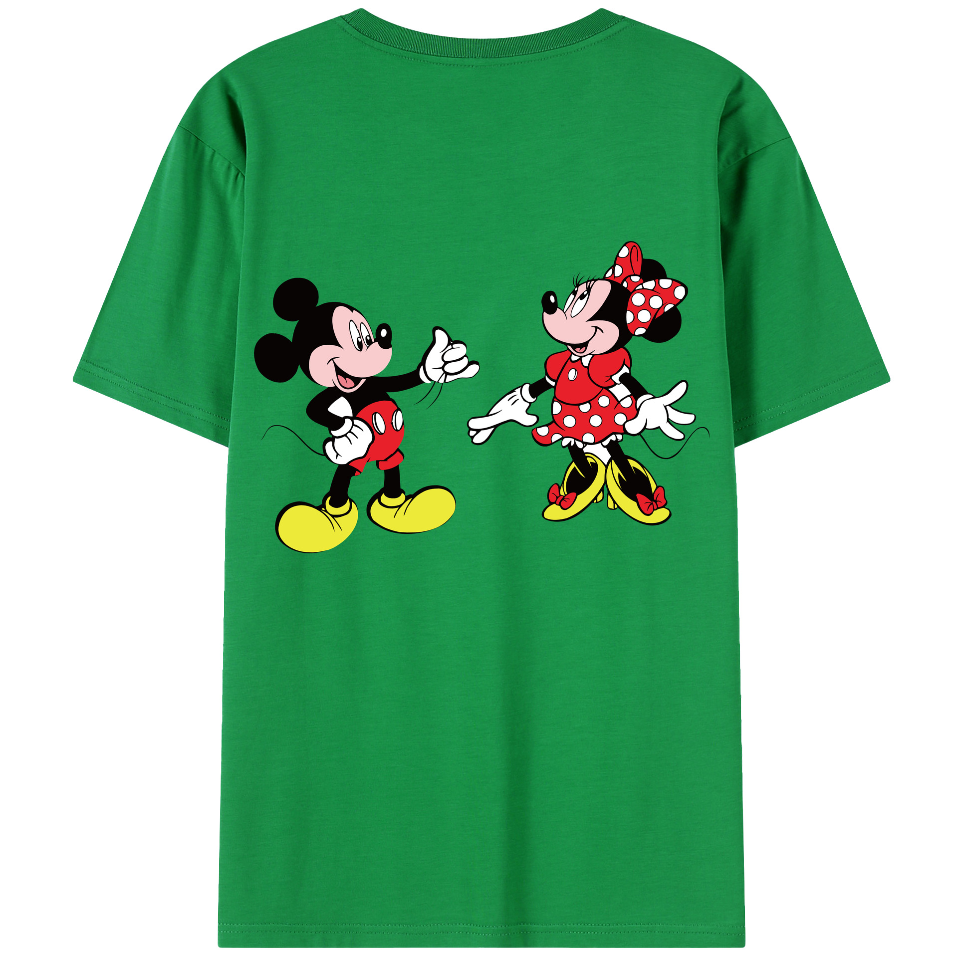 （画像用） ミッキーマウス Mickey Mouse 綿100％半袖Tシャツ（背面プリント）