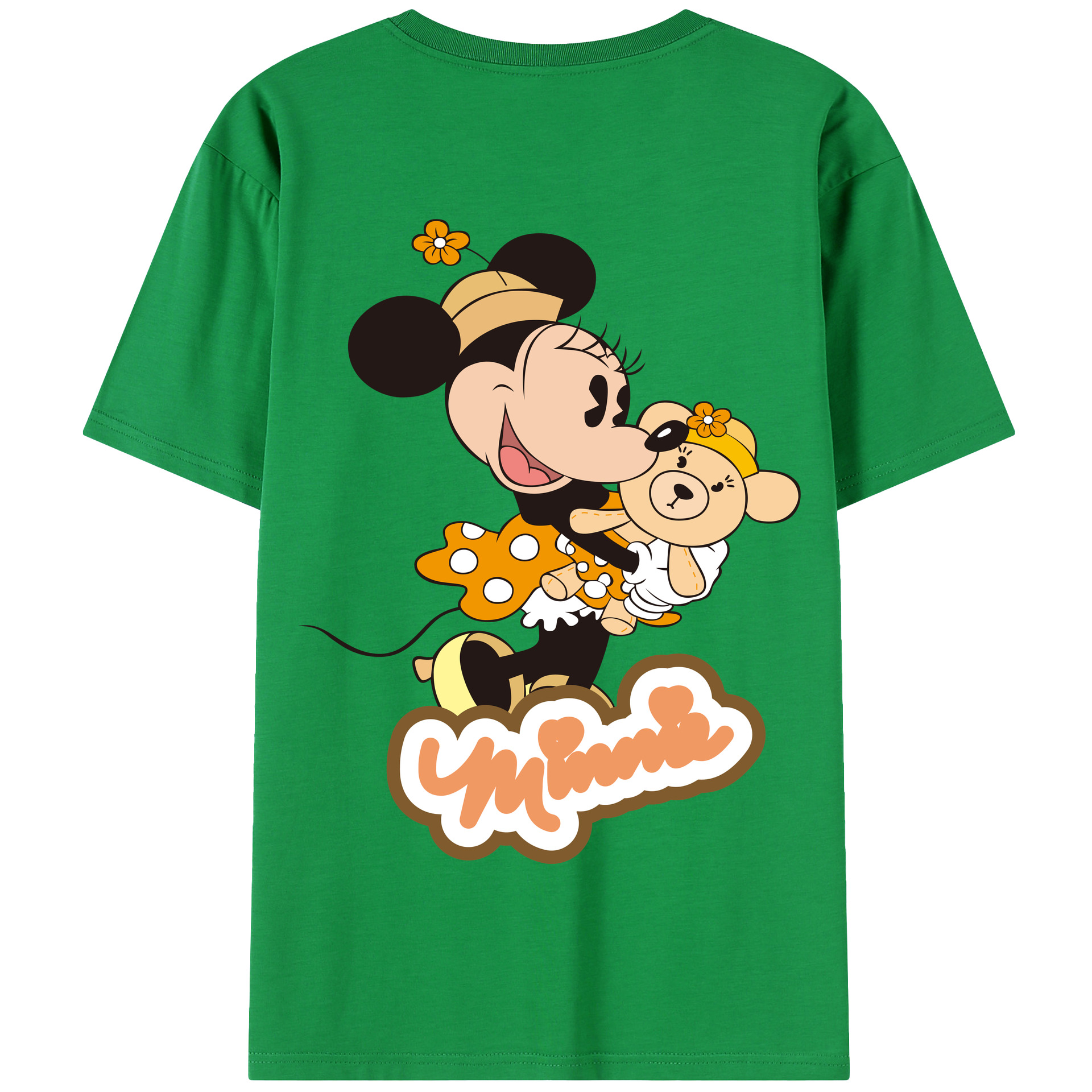 （画像用） ミッキーマウス Mickey Mouse 綿100％半袖Tシャツ（背面プリント）