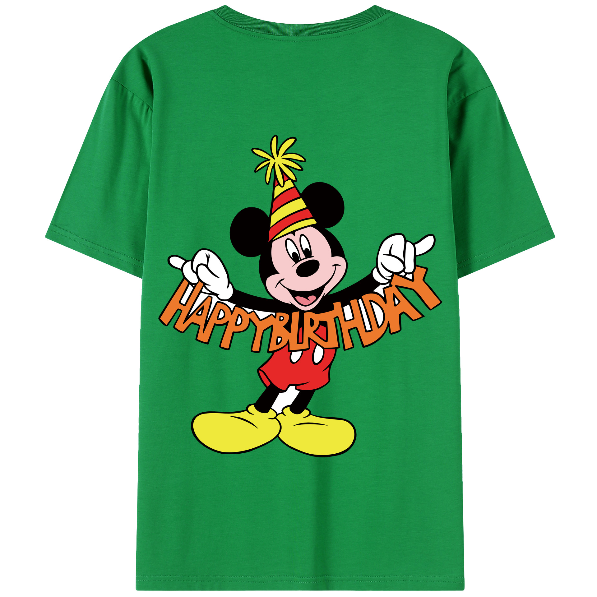 （画像用） ミッキーマウス Mickey Mouse 綿100％半袖Tシャツ（背面プリント）