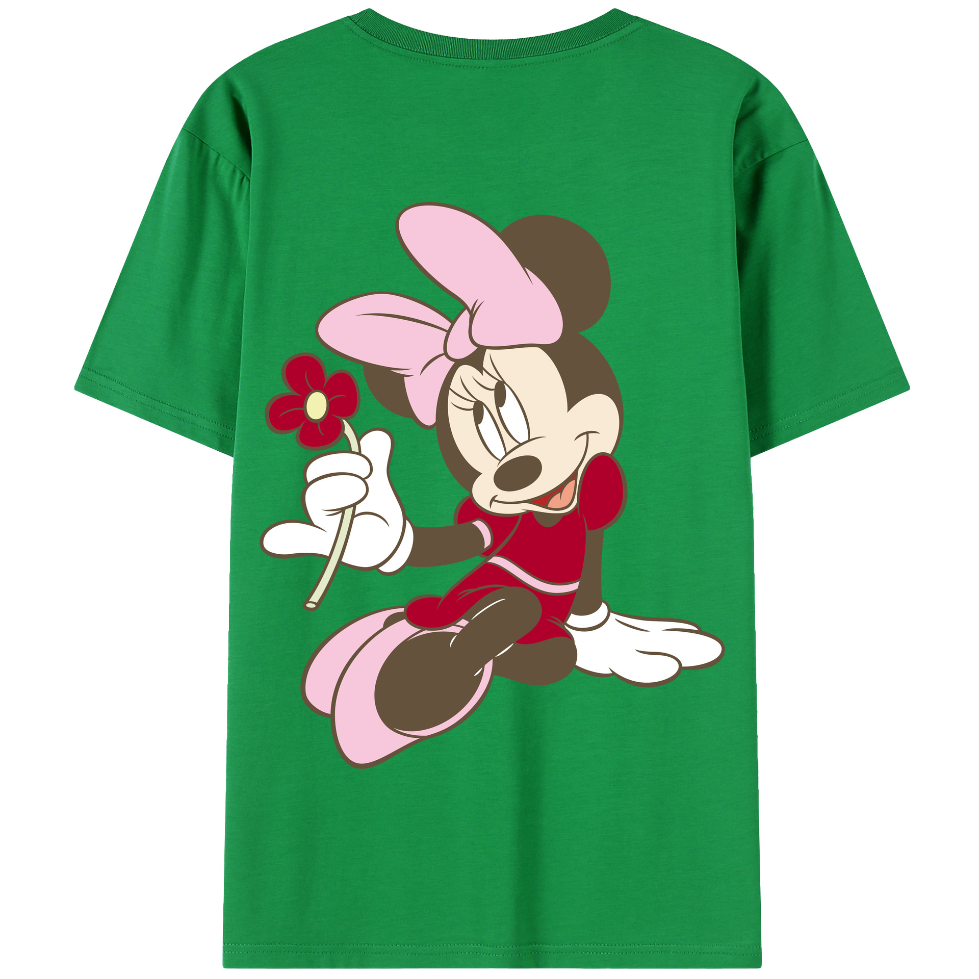 （画像用） ミッキーマウス Mickey Mouse 綿100％半袖Tシャツ（背面プリント）