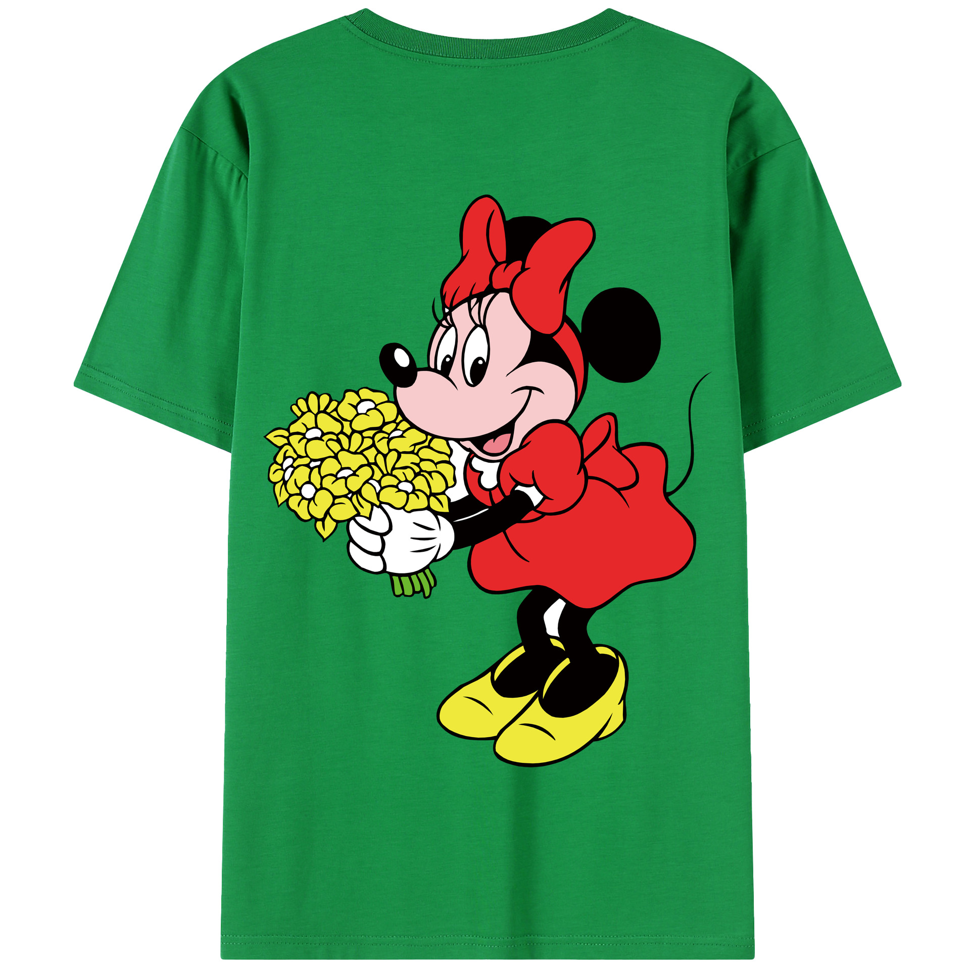 （画像用） ミッキーマウス Mickey Mouse 綿100％半袖Tシャツ（背面プリント）