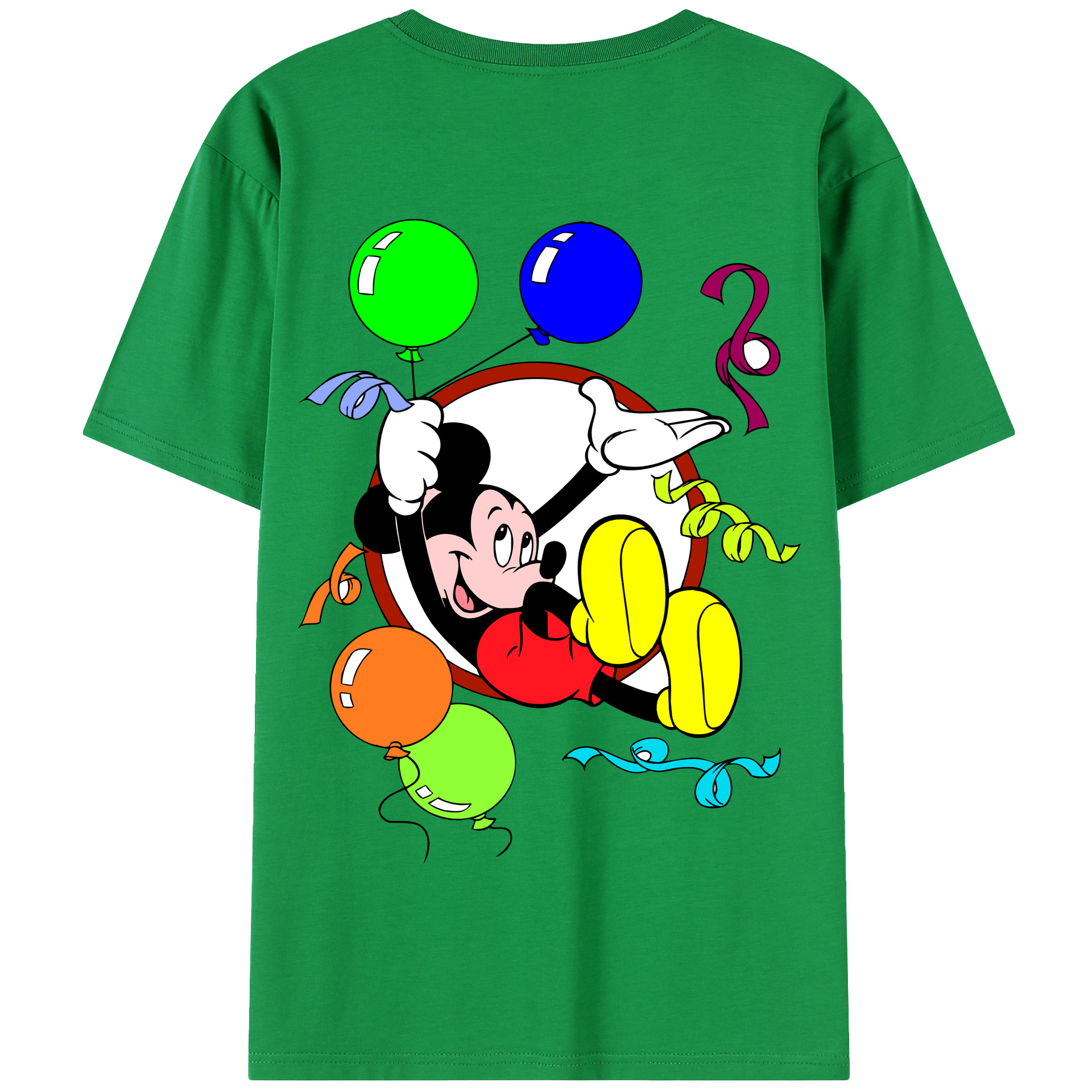 （画像用） ミッキーマウス Mickey Mouse 綿100％半袖Tシャツ（背面プリント）