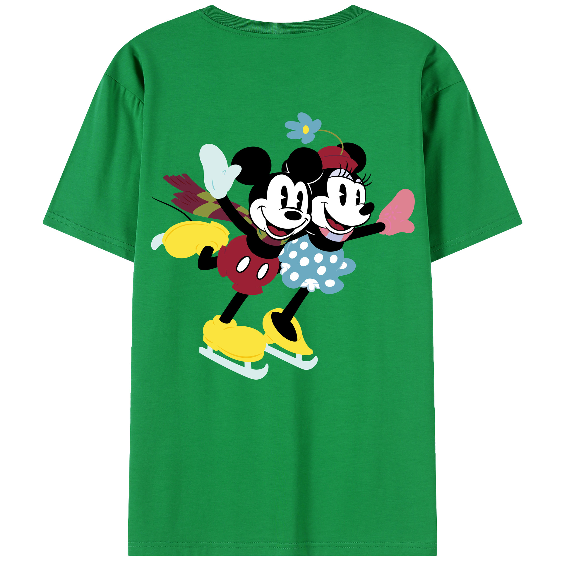 （画像用） ミッキーマウス Mickey Mouse 綿100％半袖Tシャツ（背面プリント）
